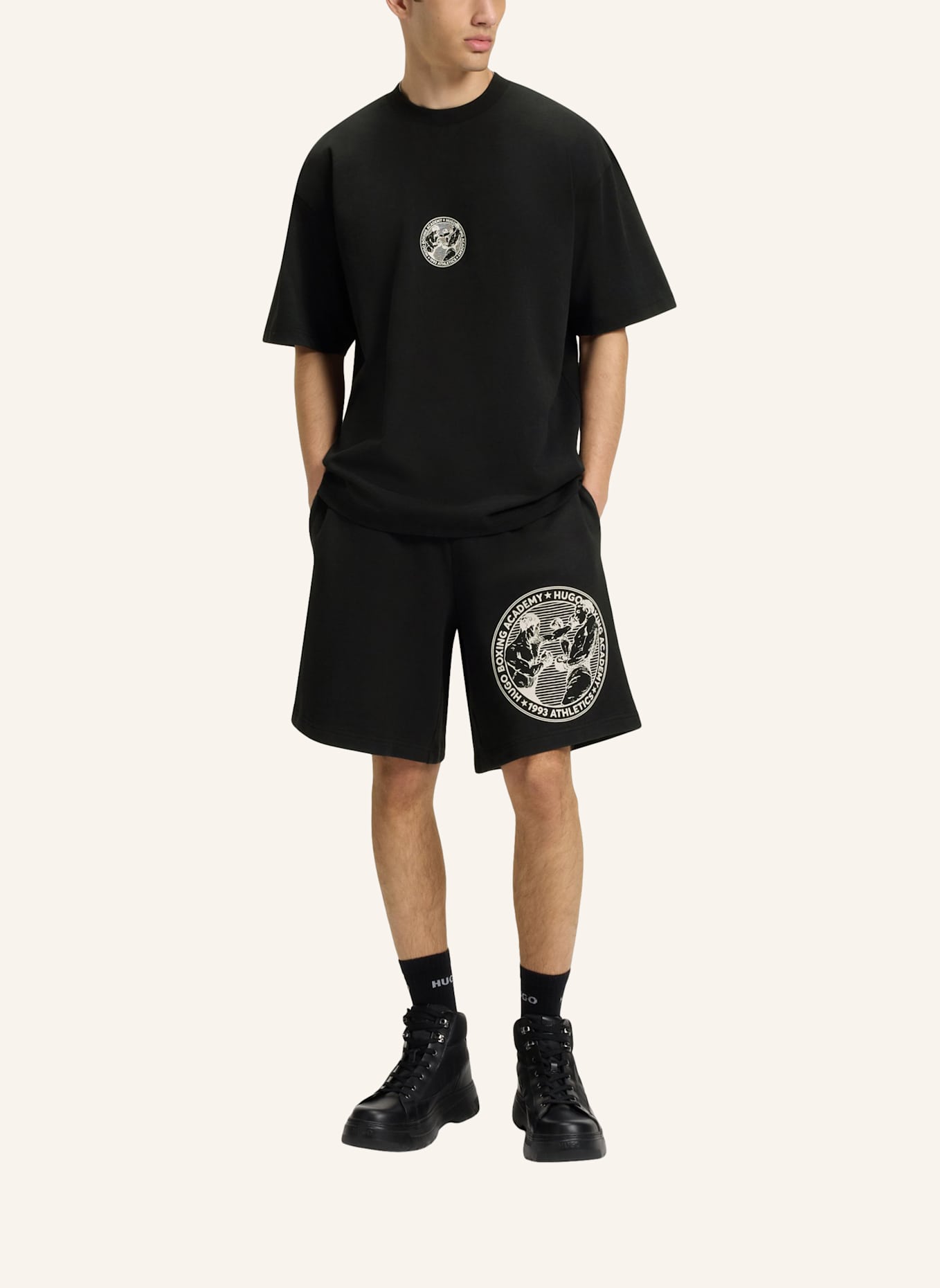 HUGO Casual Hose DUBOX Relaxed Fit: SCHWARZ