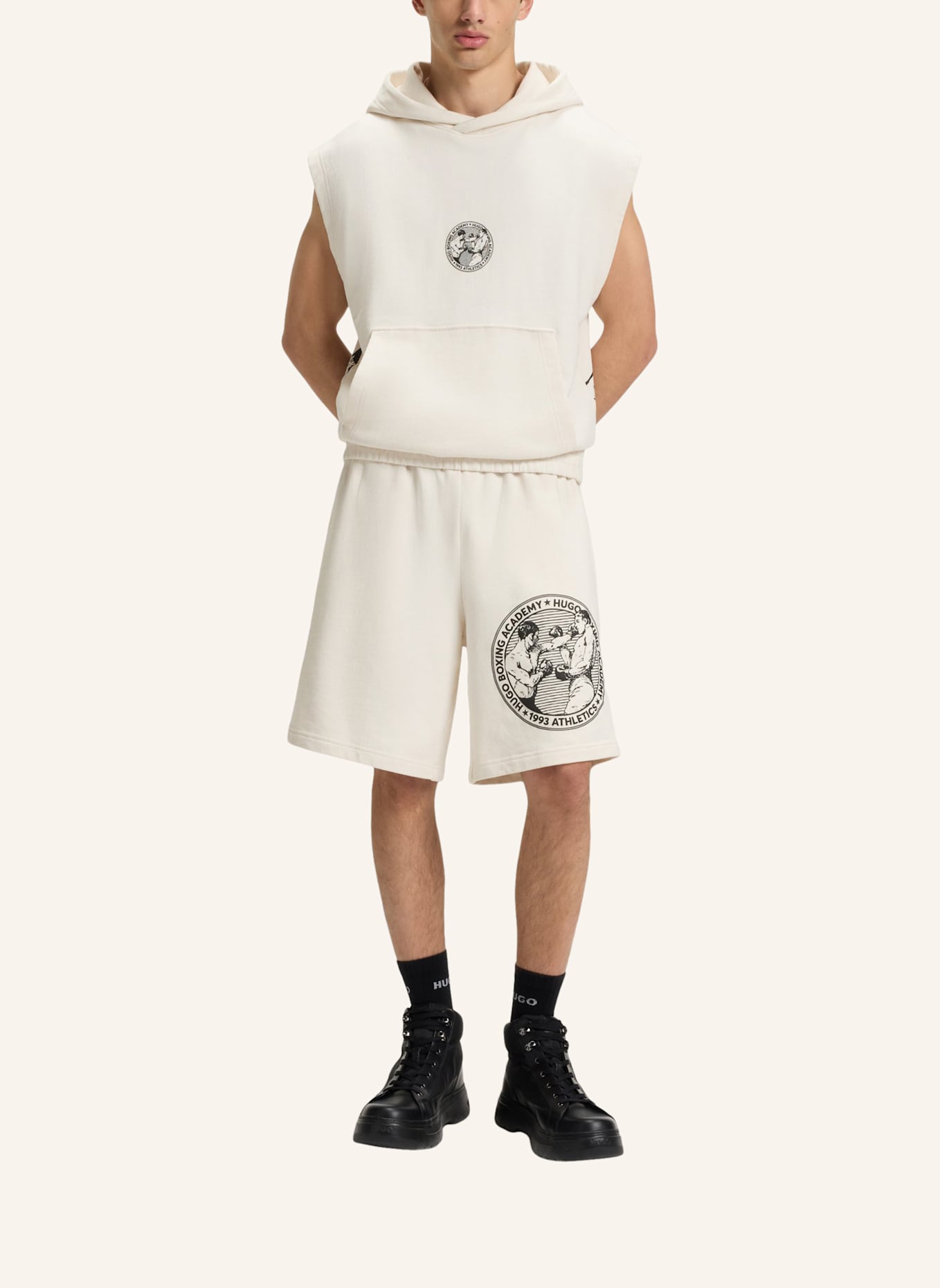 HUGO Casual Hose DUBOX Relaxed Fit: WEISS