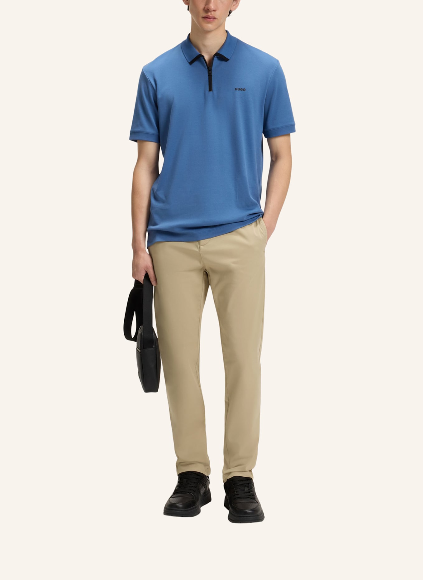 HUGO Casual Hose DAVID251D Slim Fit: BEIGE