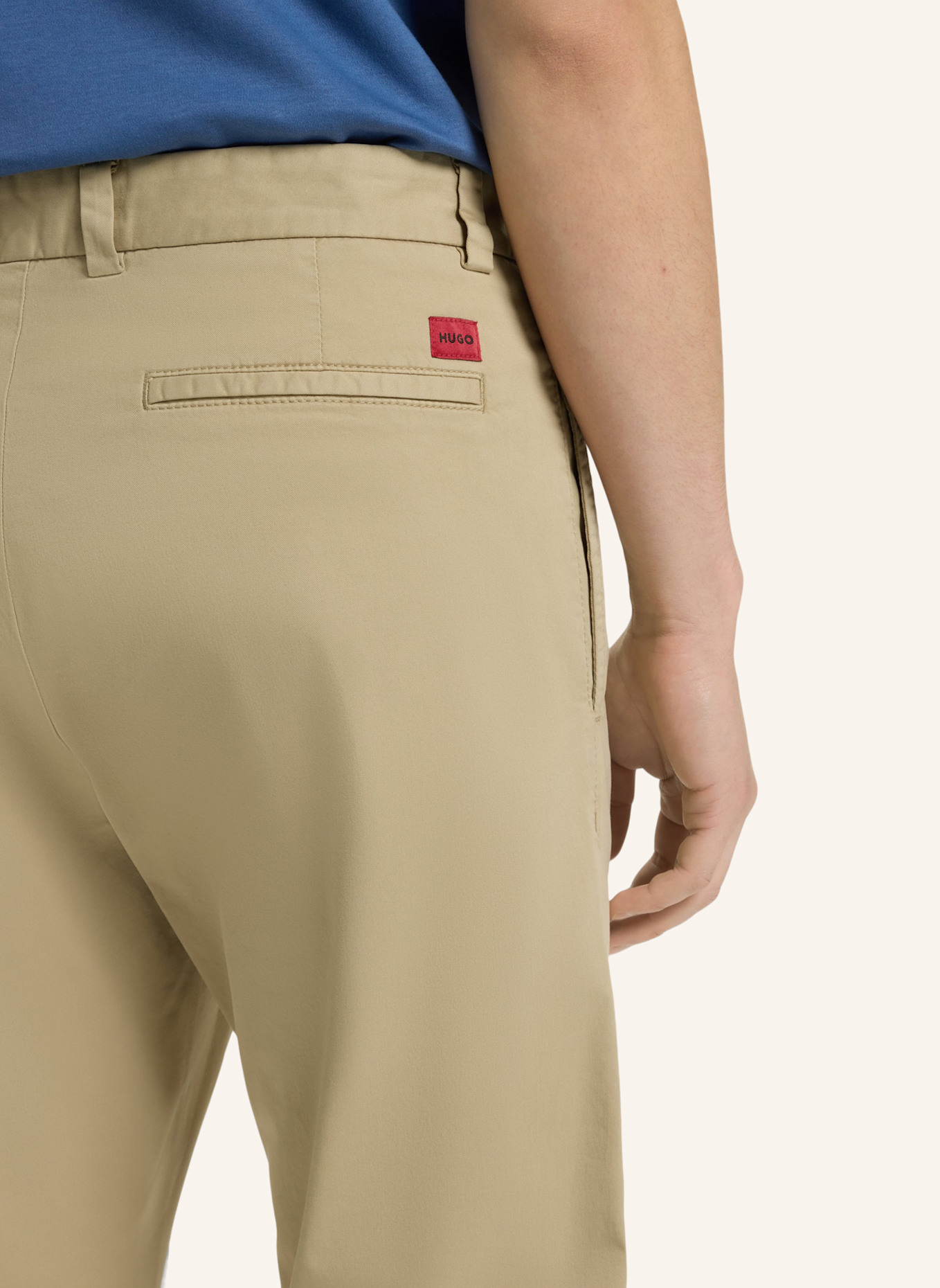 HUGO Casual Hose DAVID251D Slim Fit: BEIGE