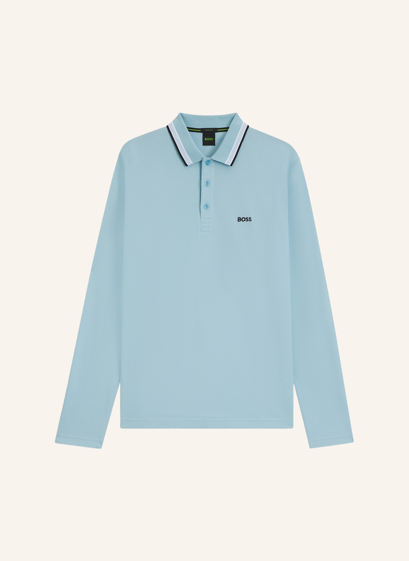 BOSS Piqué-Poloshirt PLISY Regular Fit: HELLBLAU