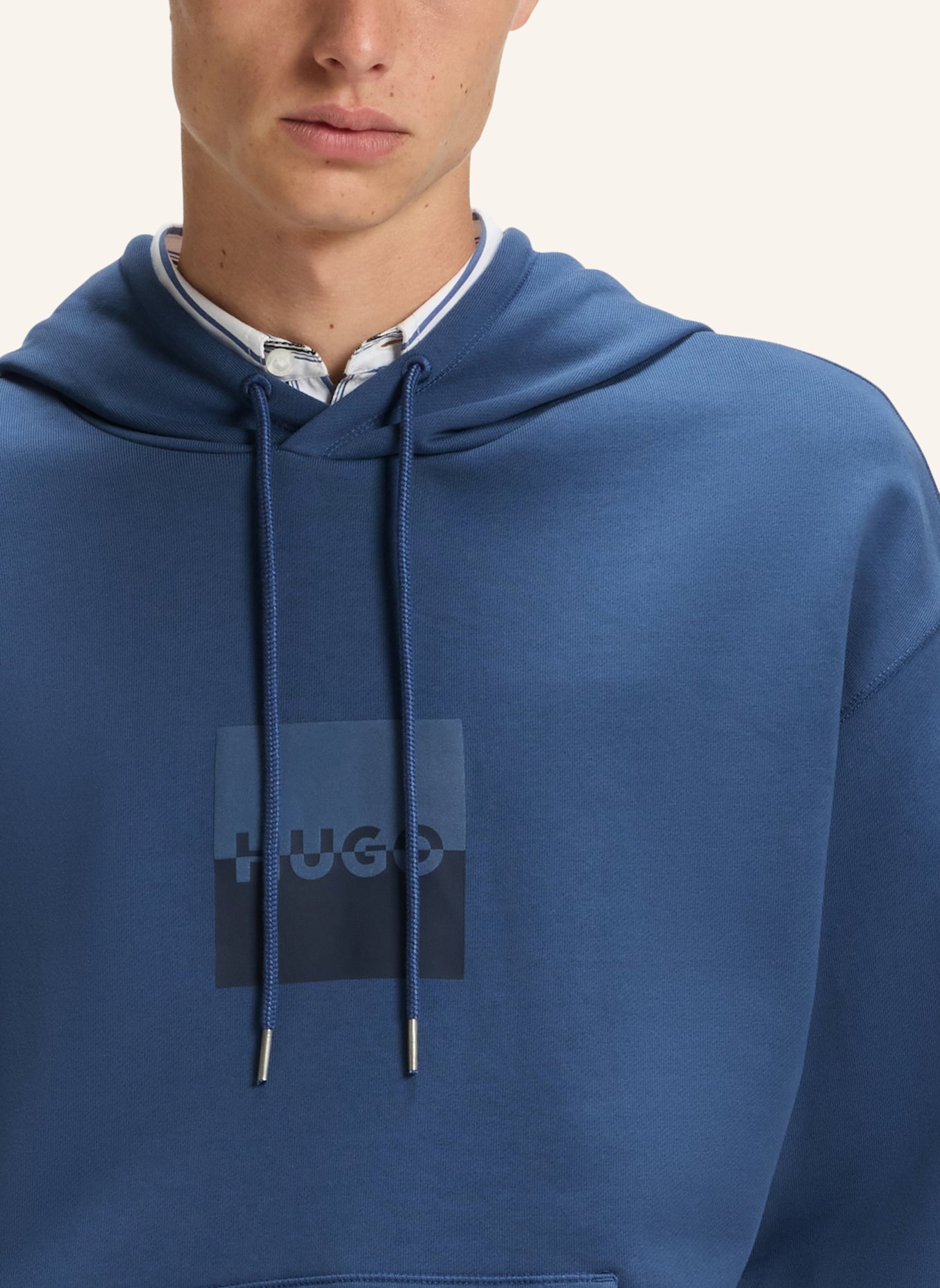 HUGO Sweatshirt DUSPLITER Relaxed Fit: BLAU