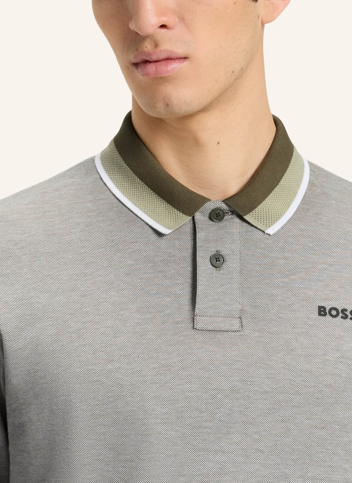 BOSS Poloshirt PEOXFORDLONG_1 Regular Fit: HELLGRÜN