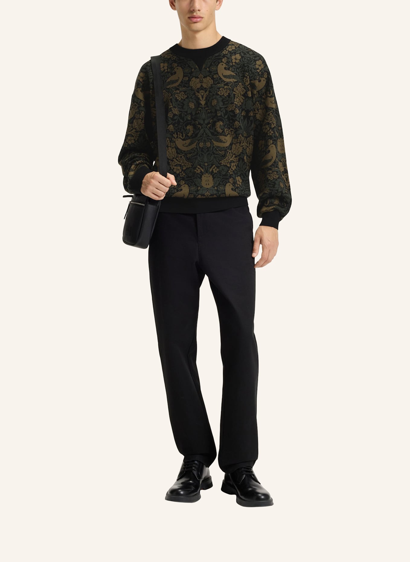 HUGO Pullover SORRIS Relaxed Fit: SCHWARZ