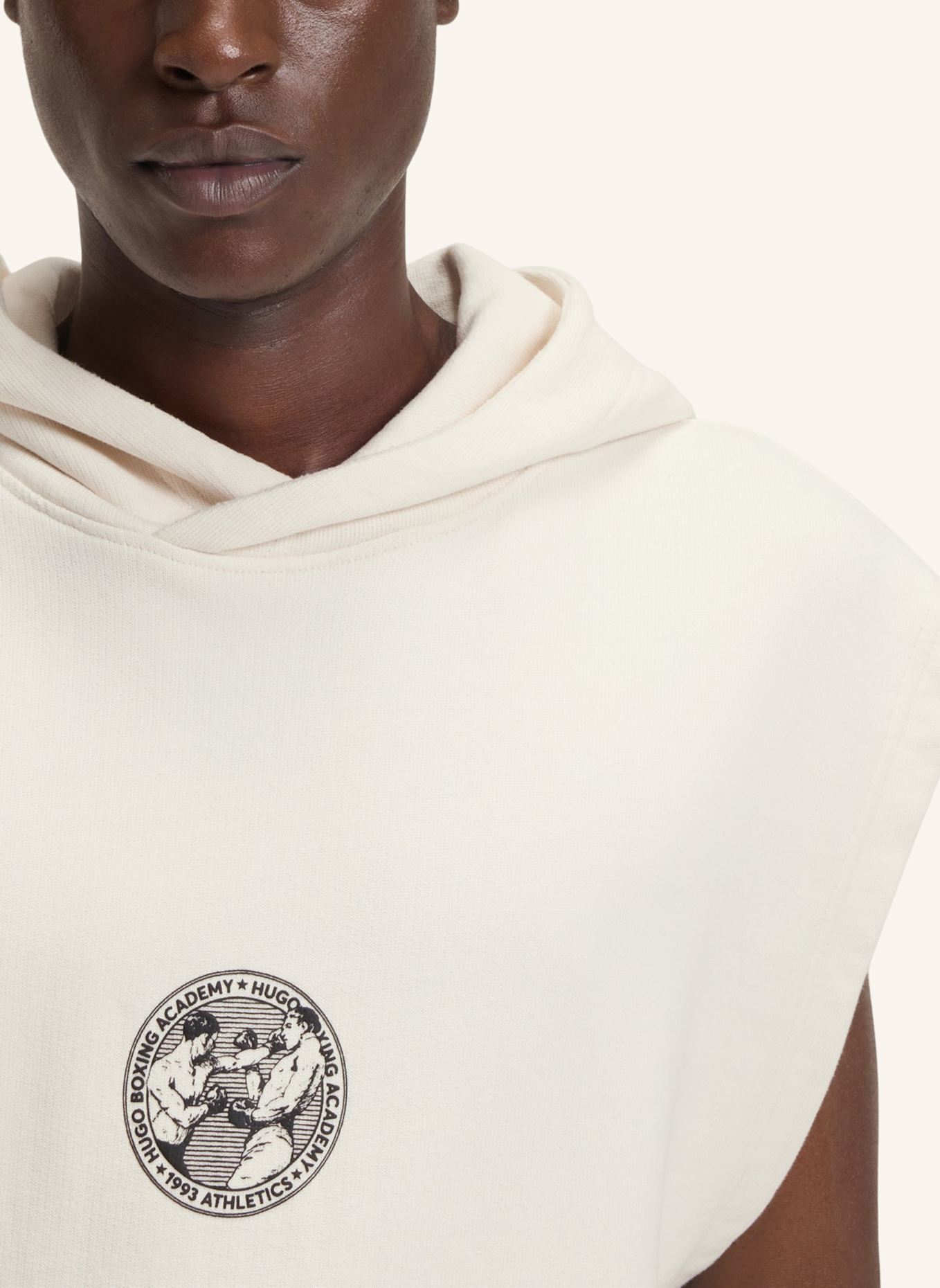 HUGO Sweatshirt DUBOXO Relaxed Fit: WEISS