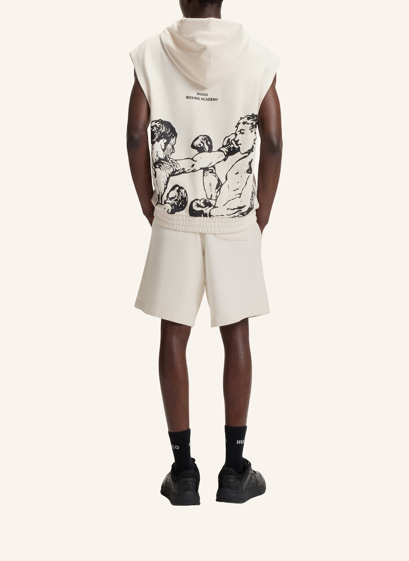 HUGO Sweatshirt DUBOXO Relaxed Fit: WEISS