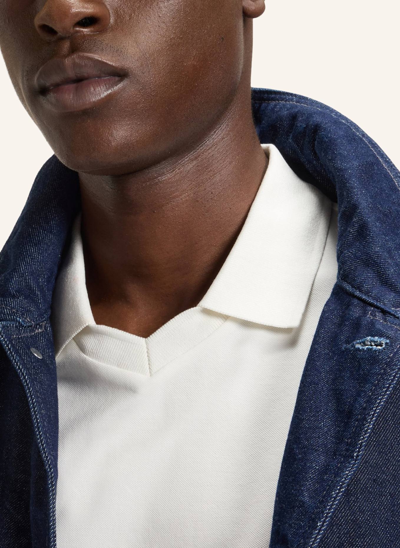 HUGO Poloshirt DIMERSVE Relaxed Fit: WEISS