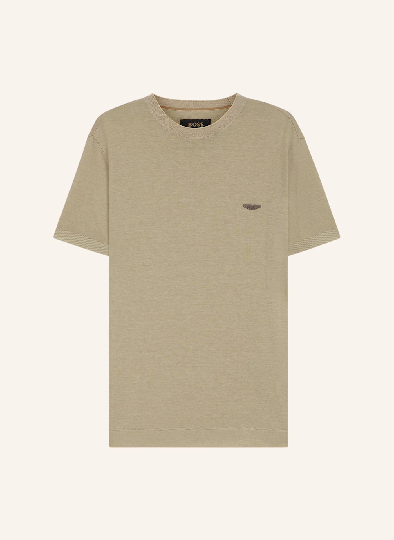 BOSS T-Shirt L-TYLER_AM Regular Fit: KHAKI