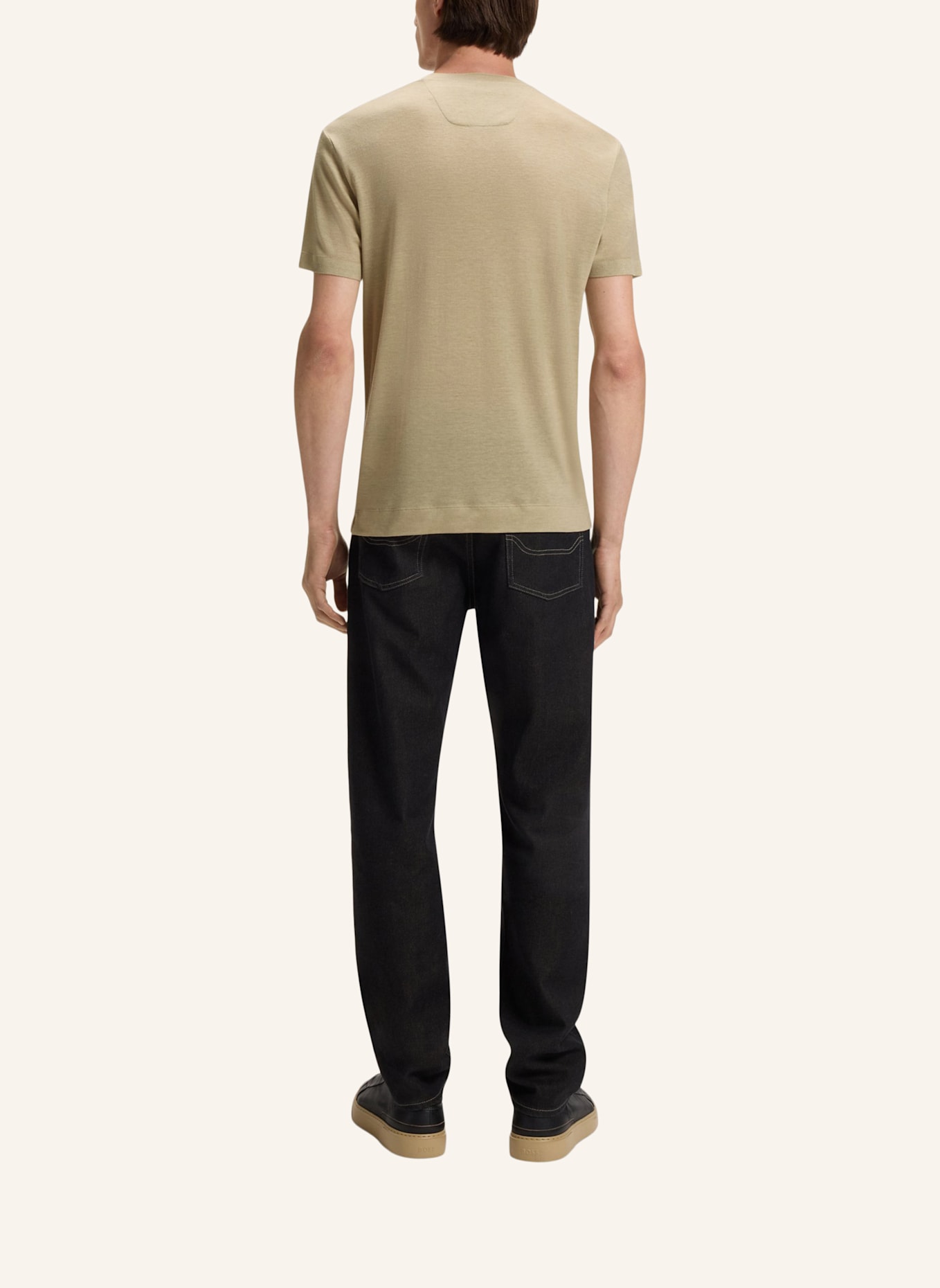 BOSS T-Shirt L-TYLER_AM Regular Fit: KHAKI