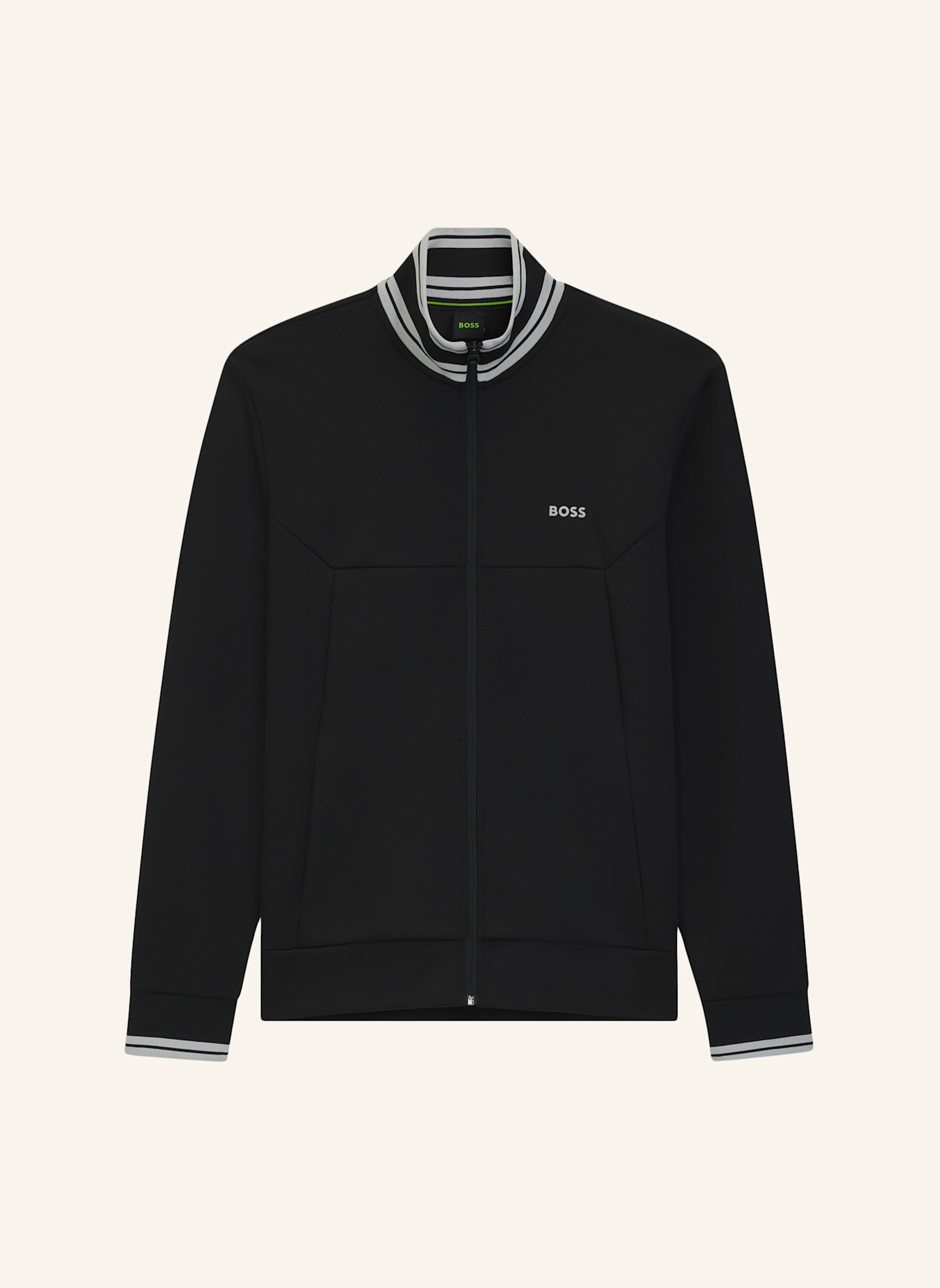 BOSS Sweatshirt FZ ZONE Regular Fit: SCHWARZ