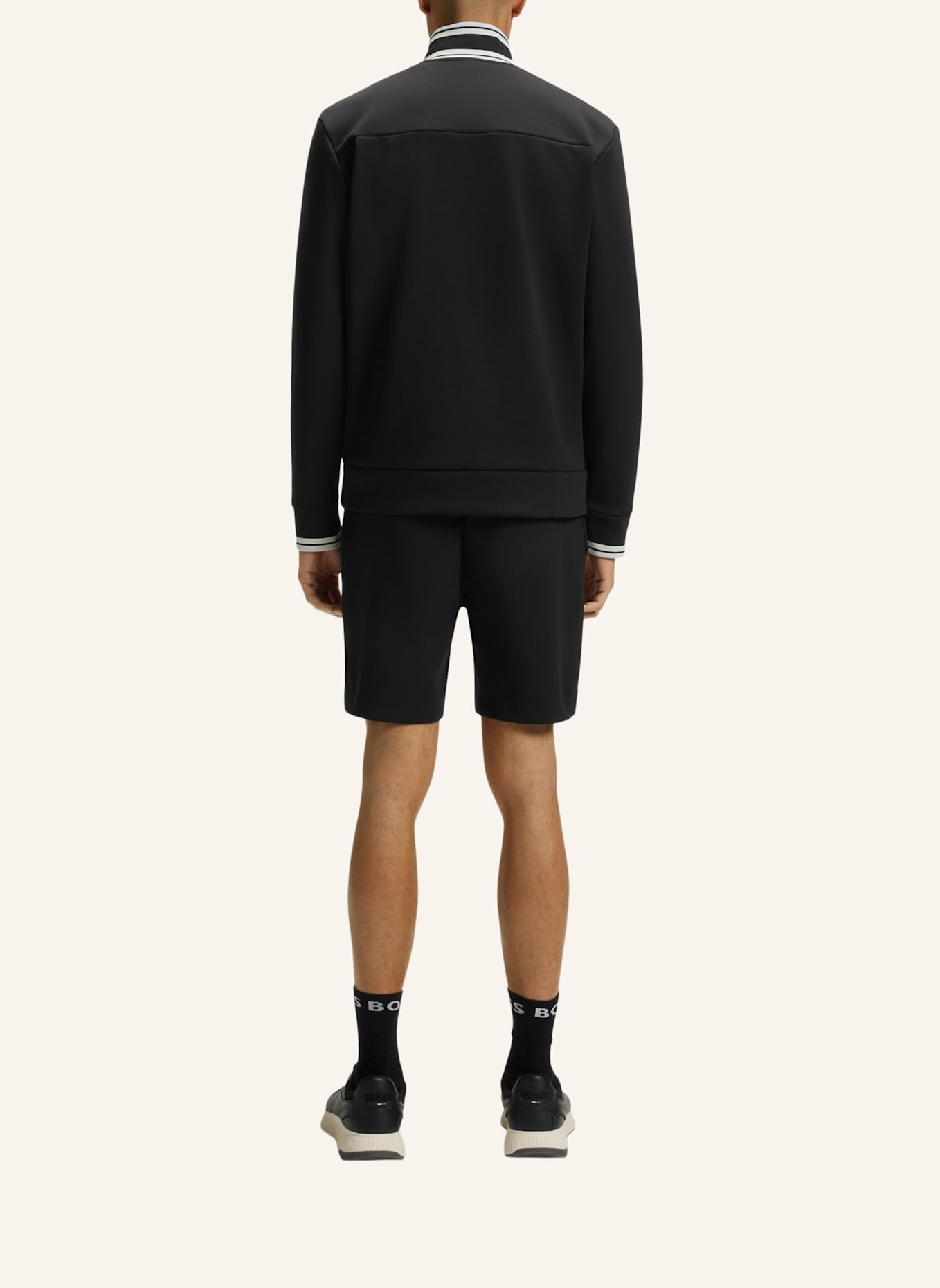 BOSS Sweatshirt FZ ZONE Regular Fit: SCHWARZ