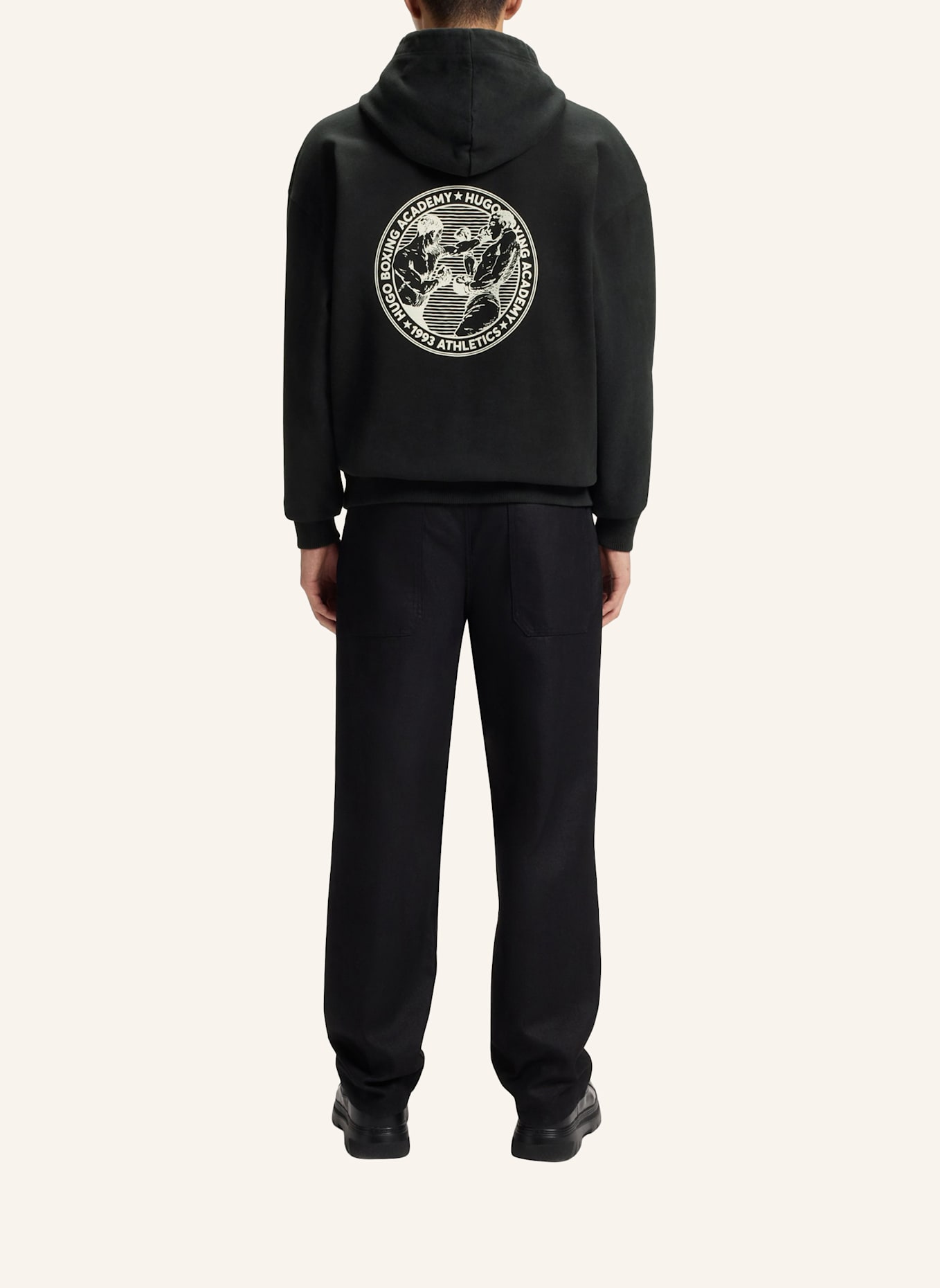 HUGO Sweatshirt DUWRESTIE Oversize Fit: SCHWARZ