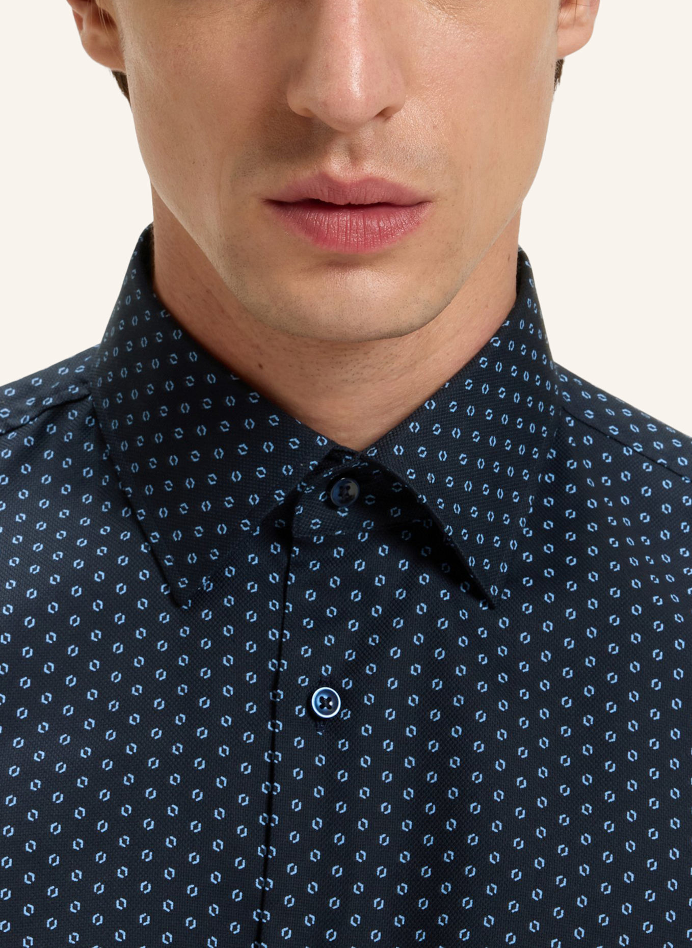 BOSS Business Hemd H-HANK-KENT-C1-214 Slim Fit: DUNKELBLAU