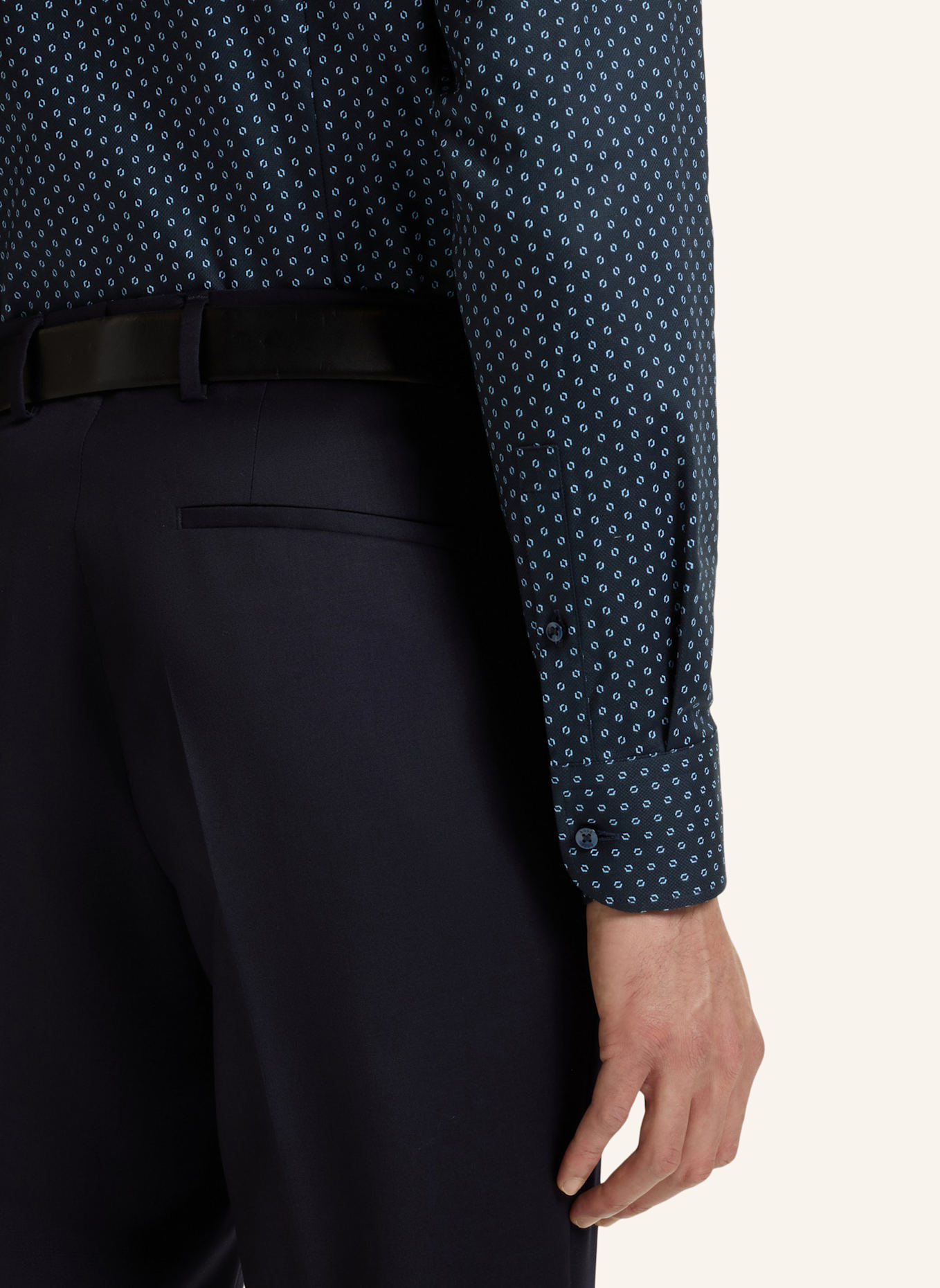 BOSS Business Hemd H-HANK-KENT-C1-214 Slim Fit: DUNKELBLAU