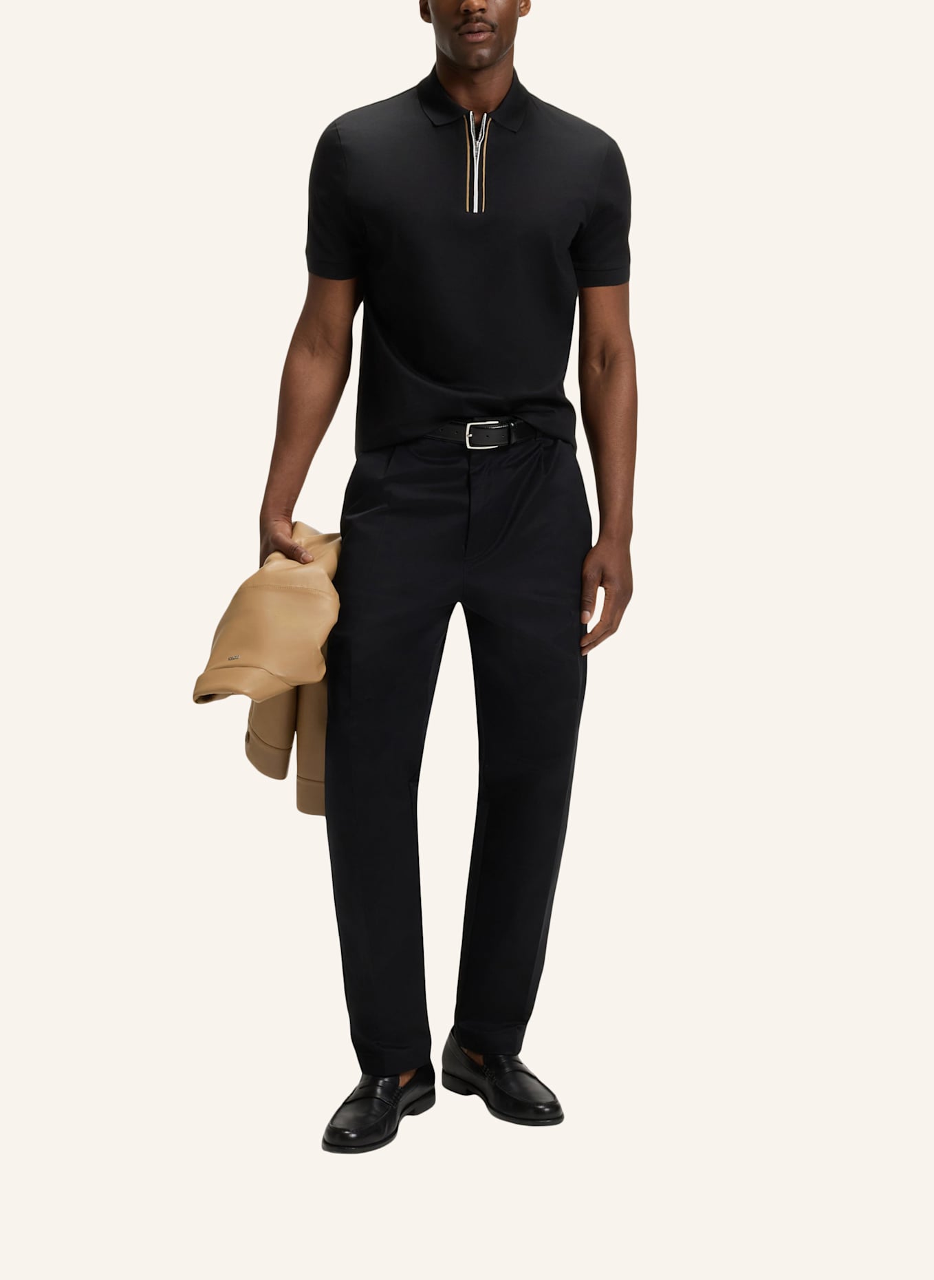 BOSS Poloshirt H-PARAS 65 Regular Fit: SCHWARZ