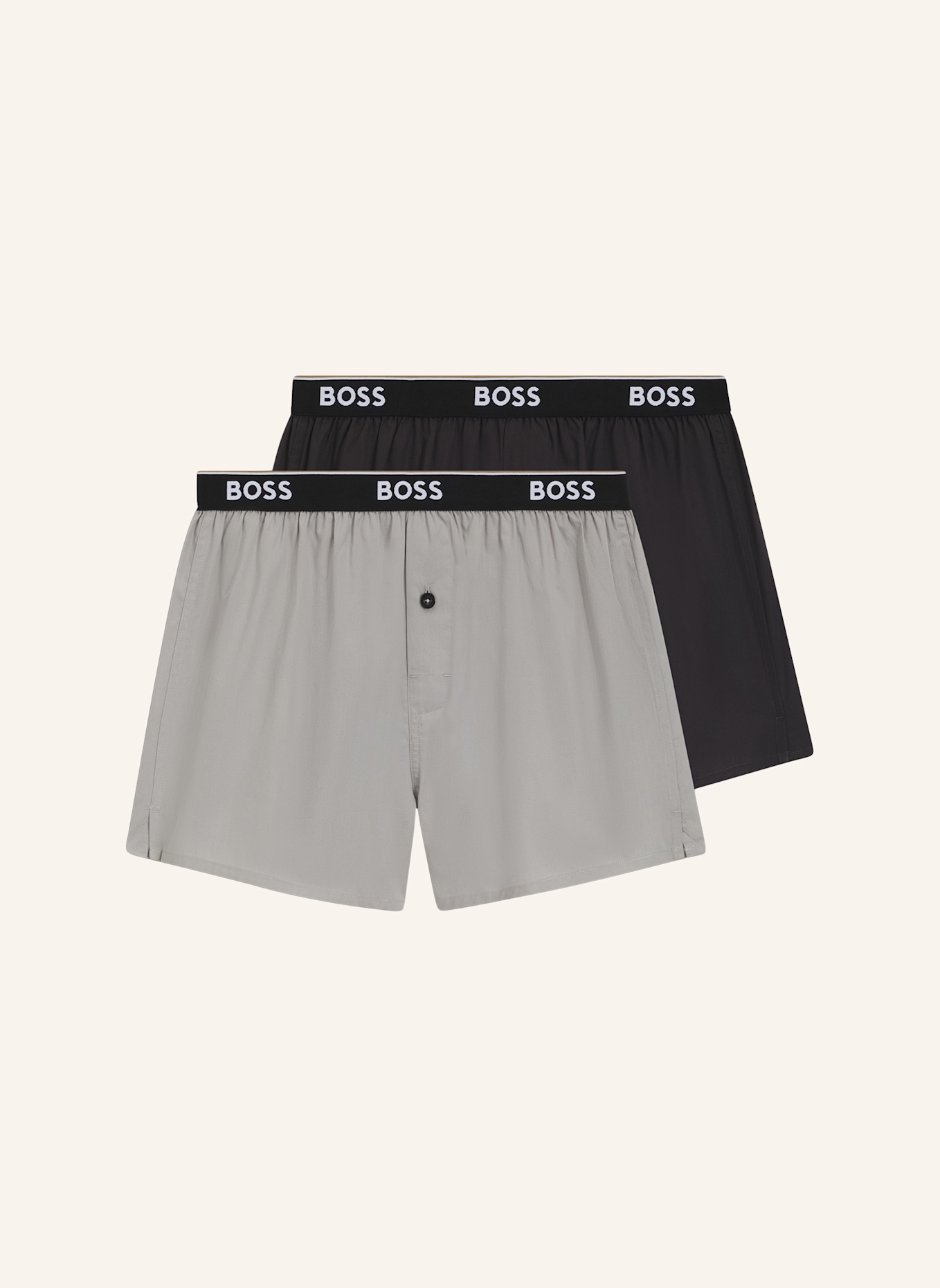 BOSS Pyjamas Unterteil 2P BOXER SHORTS EW: HELLGRAU