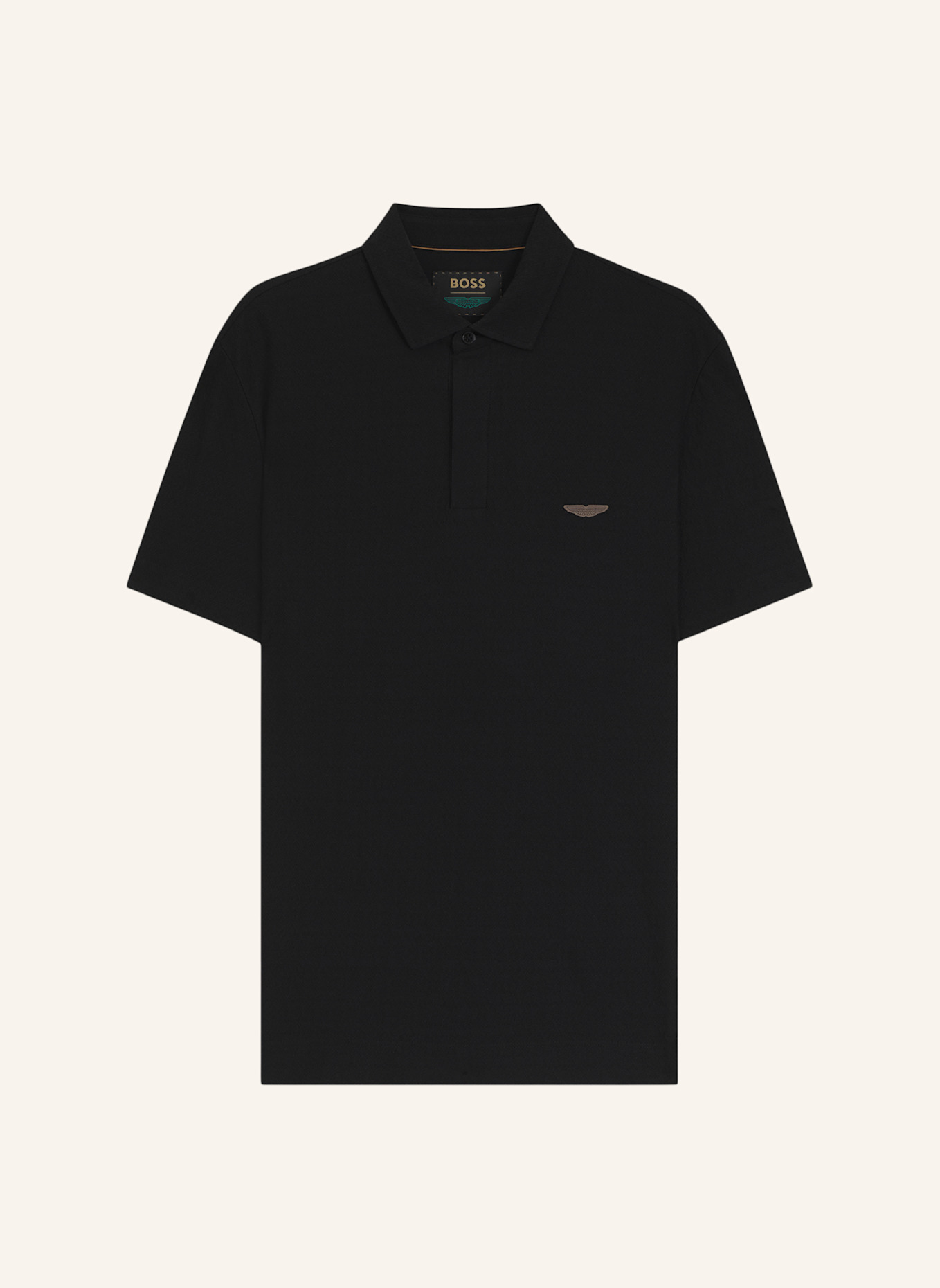 BOSS Poloshirt L-TRACY_AM-254 Regular Fit: SCHWARZ