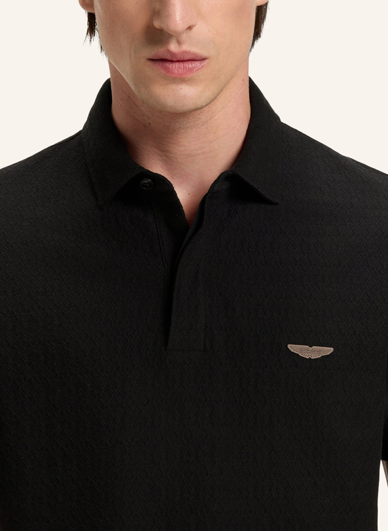 BOSS Poloshirt L-TRACY_AM-254 Regular Fit: SCHWARZ