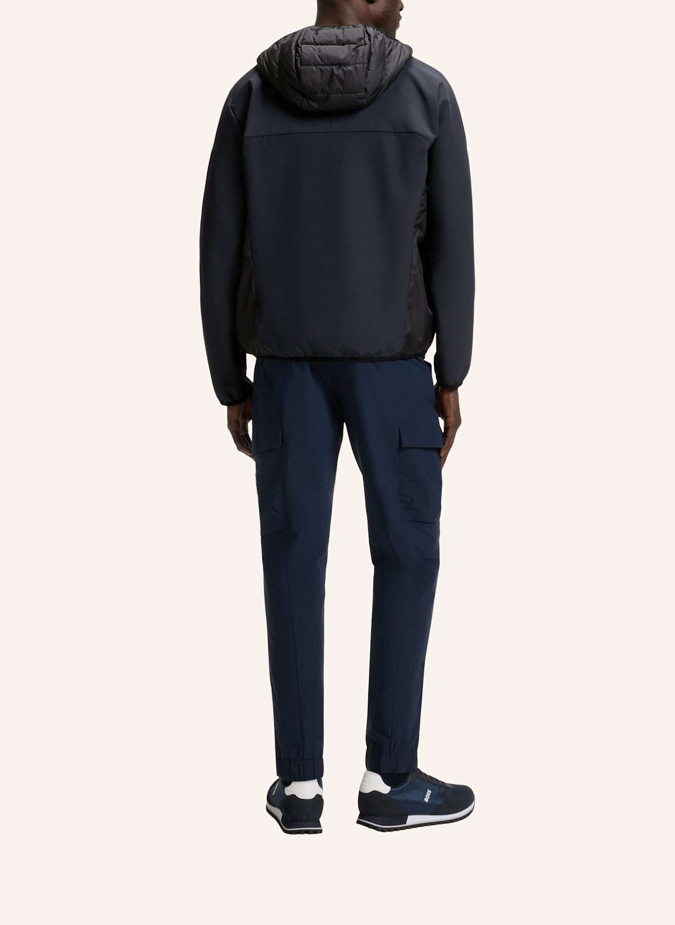 BOSS Casual Jacke J_URBANEX HYBRID HD Regular Fit: DUNKELBLAU