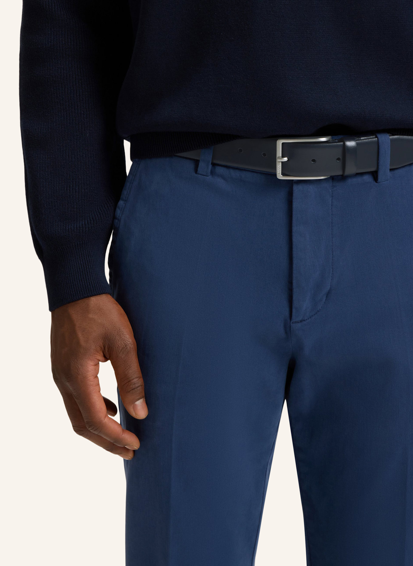 BOSS Business Gürtel ERMAN-L_SZ35: DUNKELBLAU
