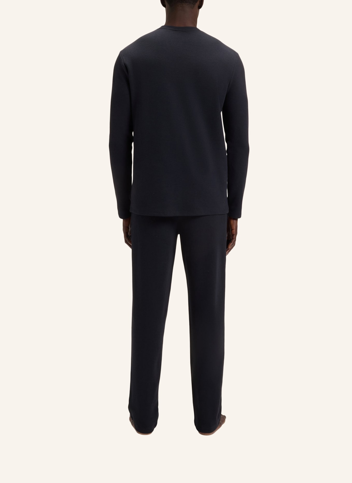 BOSS Schlafshirt WAFFLE: DUNKELBLAU