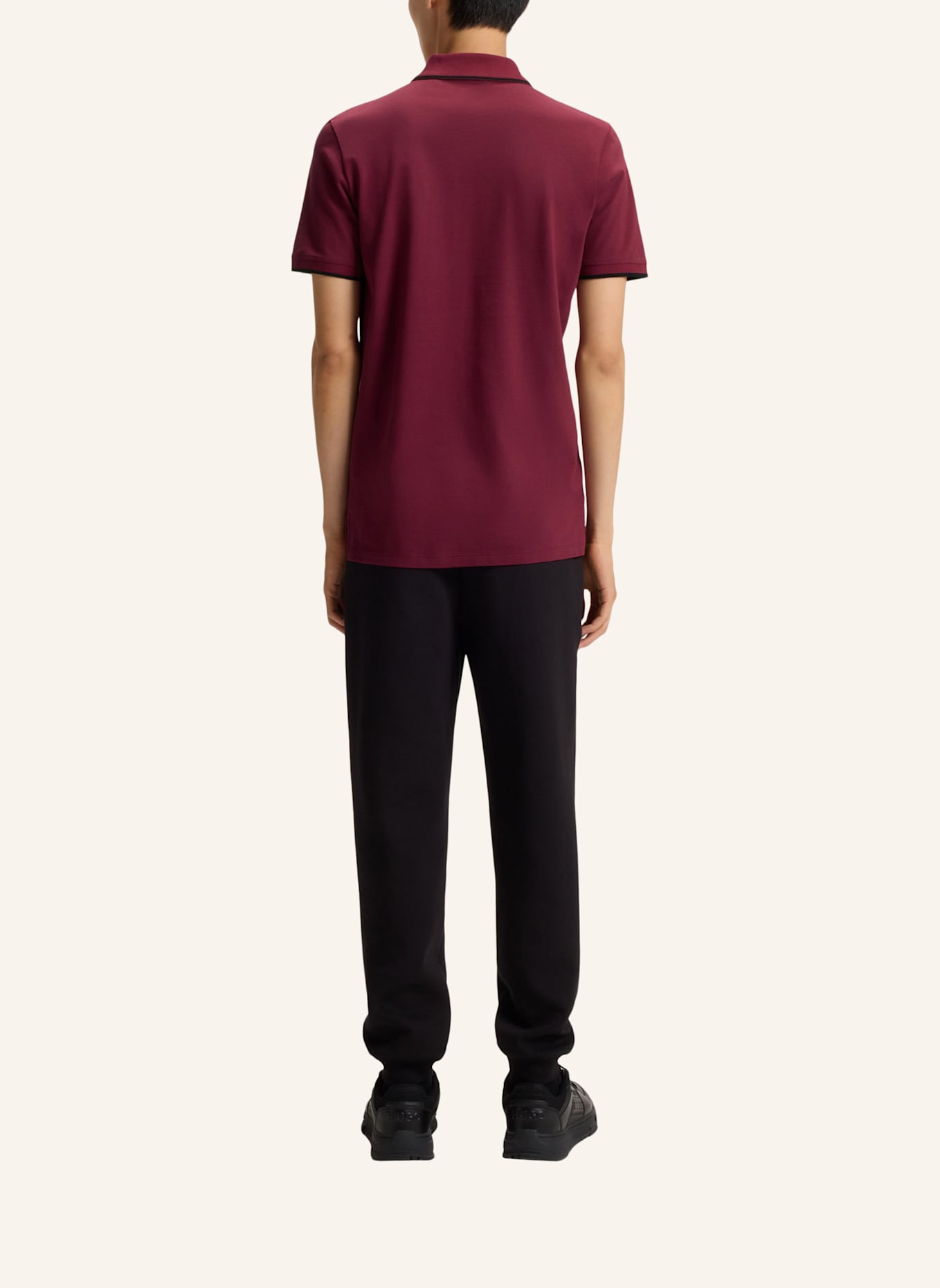 HUGO Poloshirt DINOSO222 Slim Fit: DUNKELROT