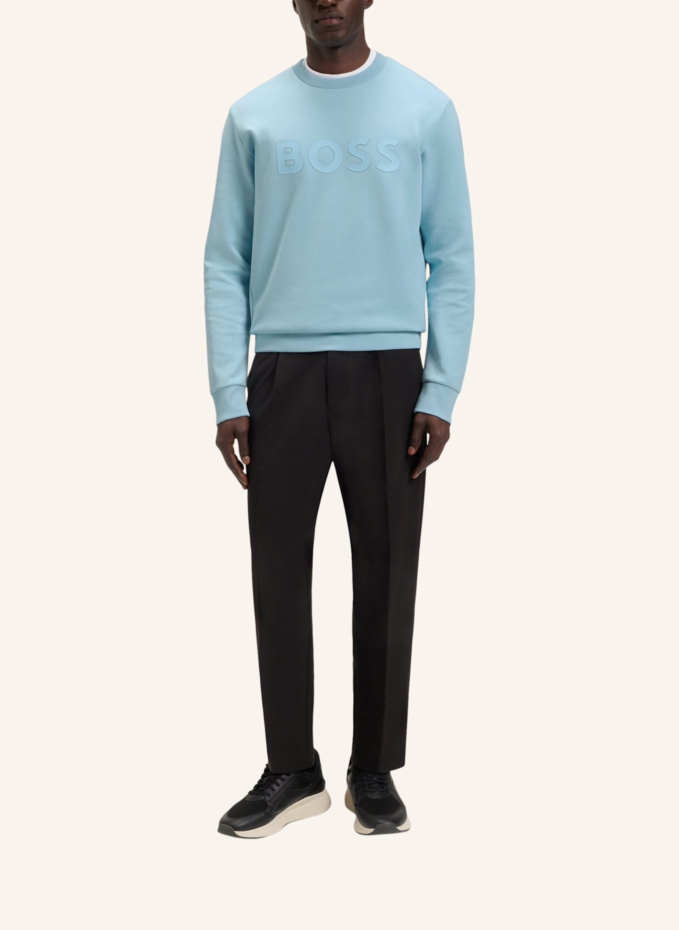 BOSS Sweatshirt SALBO Regular Fit: HELLBLAU