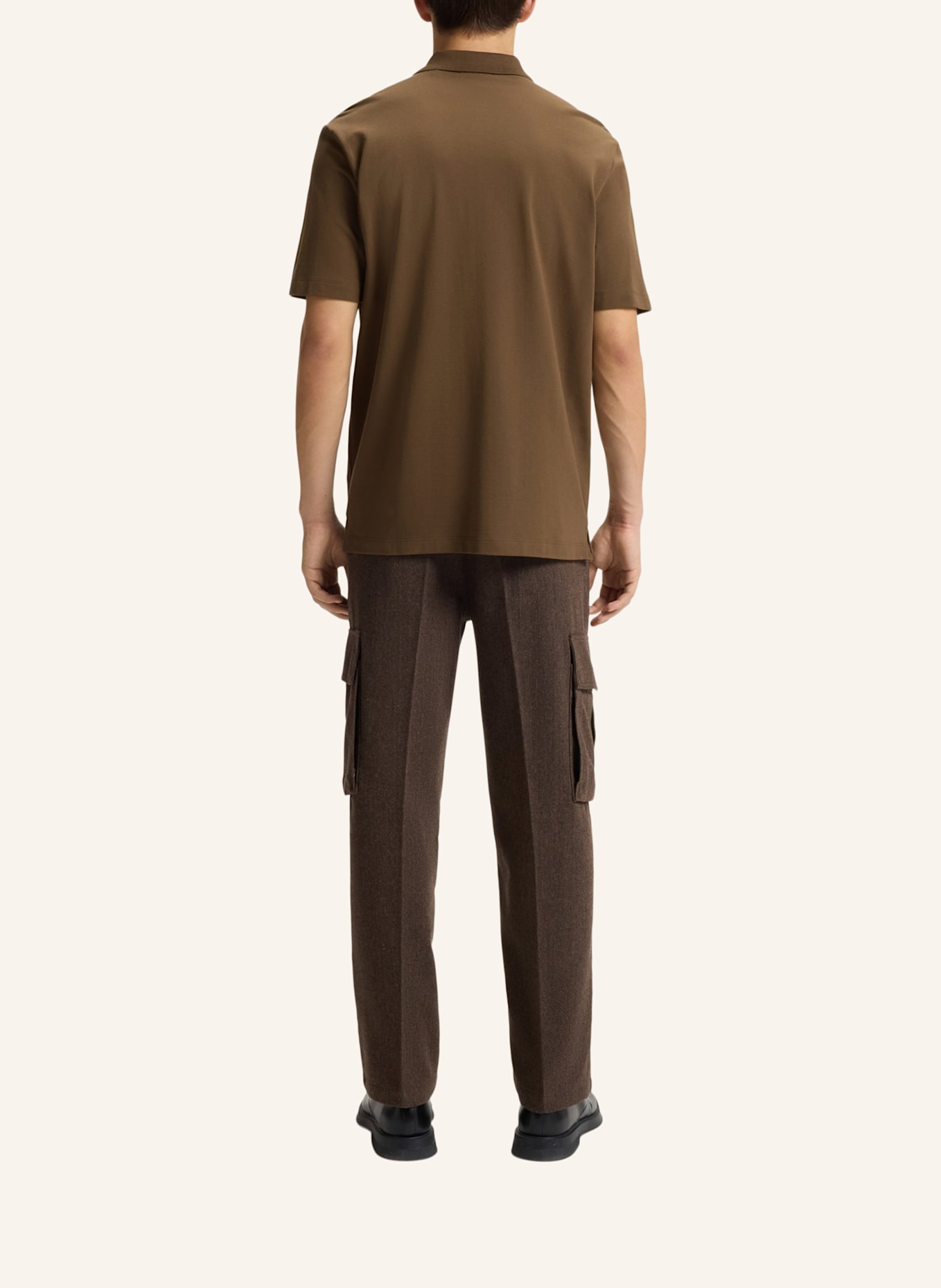 HUGO Poloshirt DIRLMERE Regular Fit: BRAUN