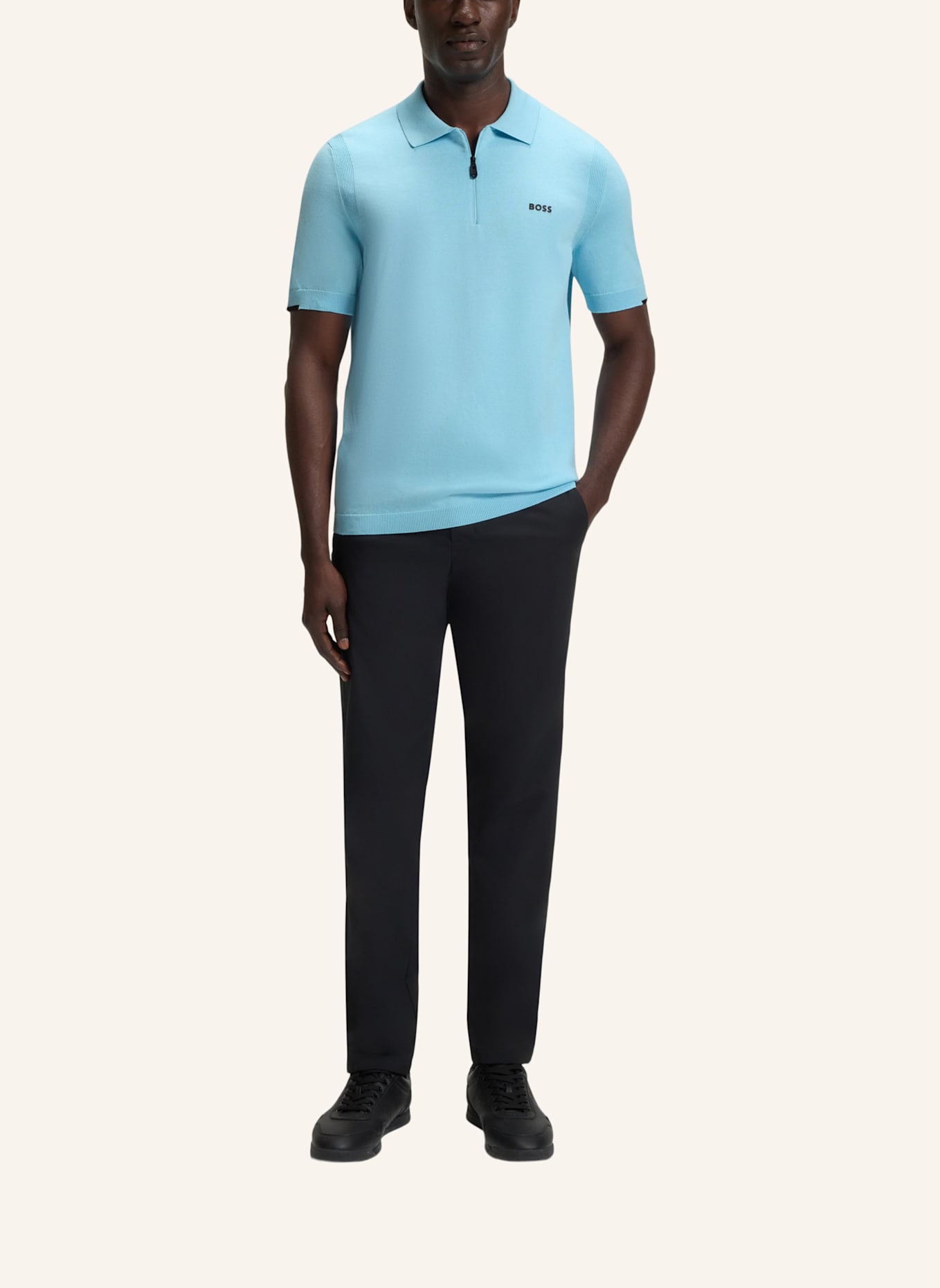 BOSS Pullover K_EVER-X PS Regular Fit: HELLBLAU