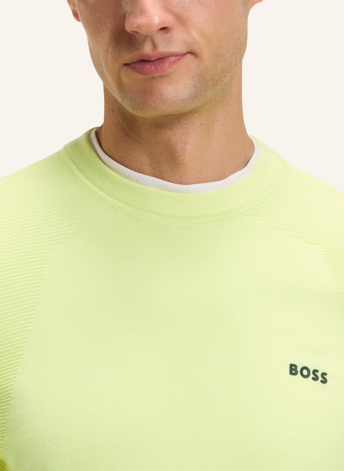 BOSS Pullover K_MOMENTUM-LITE CN Regular Fit: HELLGRÜN