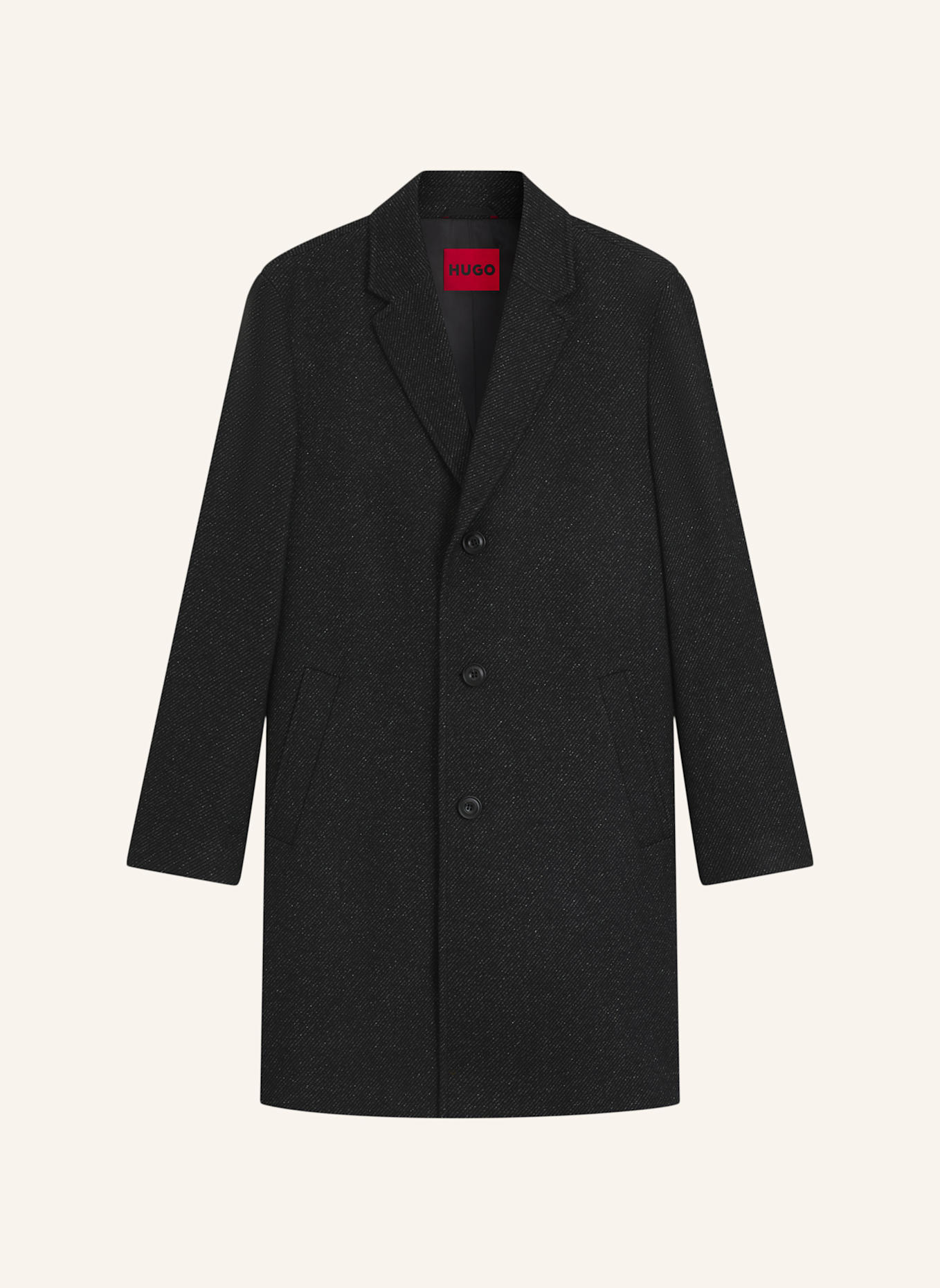 HUGO Casual Mantel MALTE2541 Regular Fit: SCHWARZ