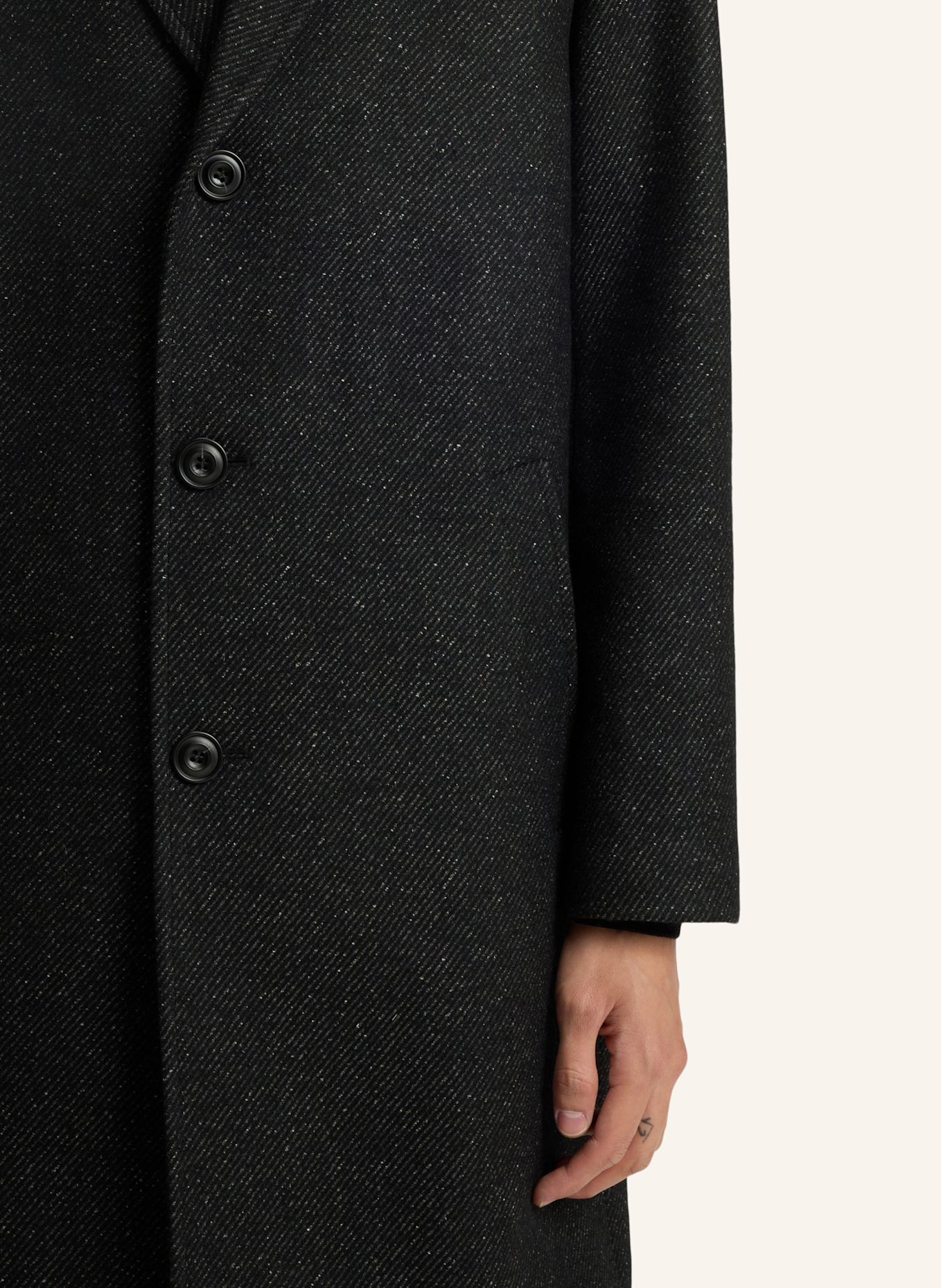 HUGO Casual Mantel MALTE2541 Regular Fit: SCHWARZ