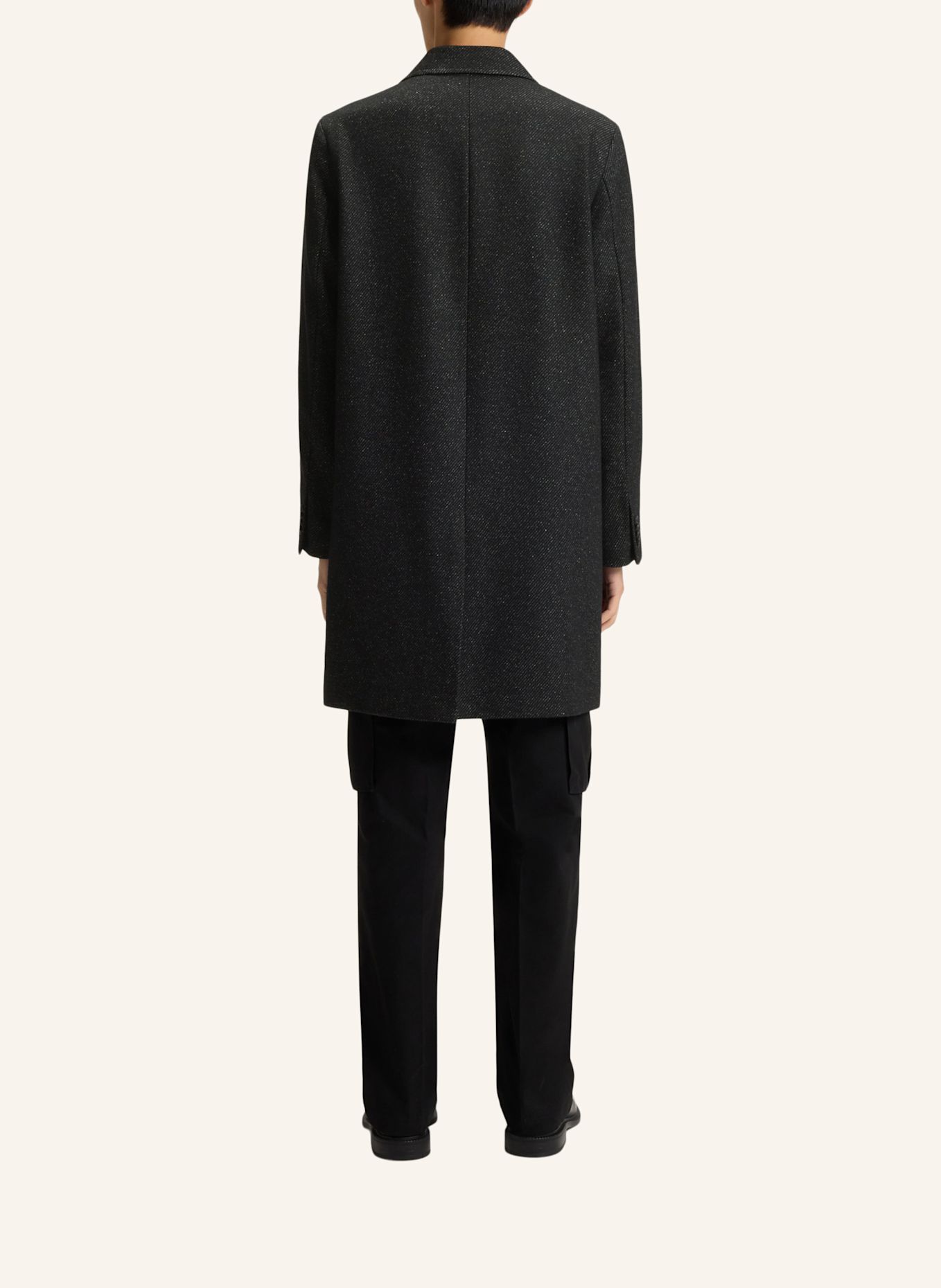 HUGO Casual Mantel MALTE2541 Regular Fit: SCHWARZ