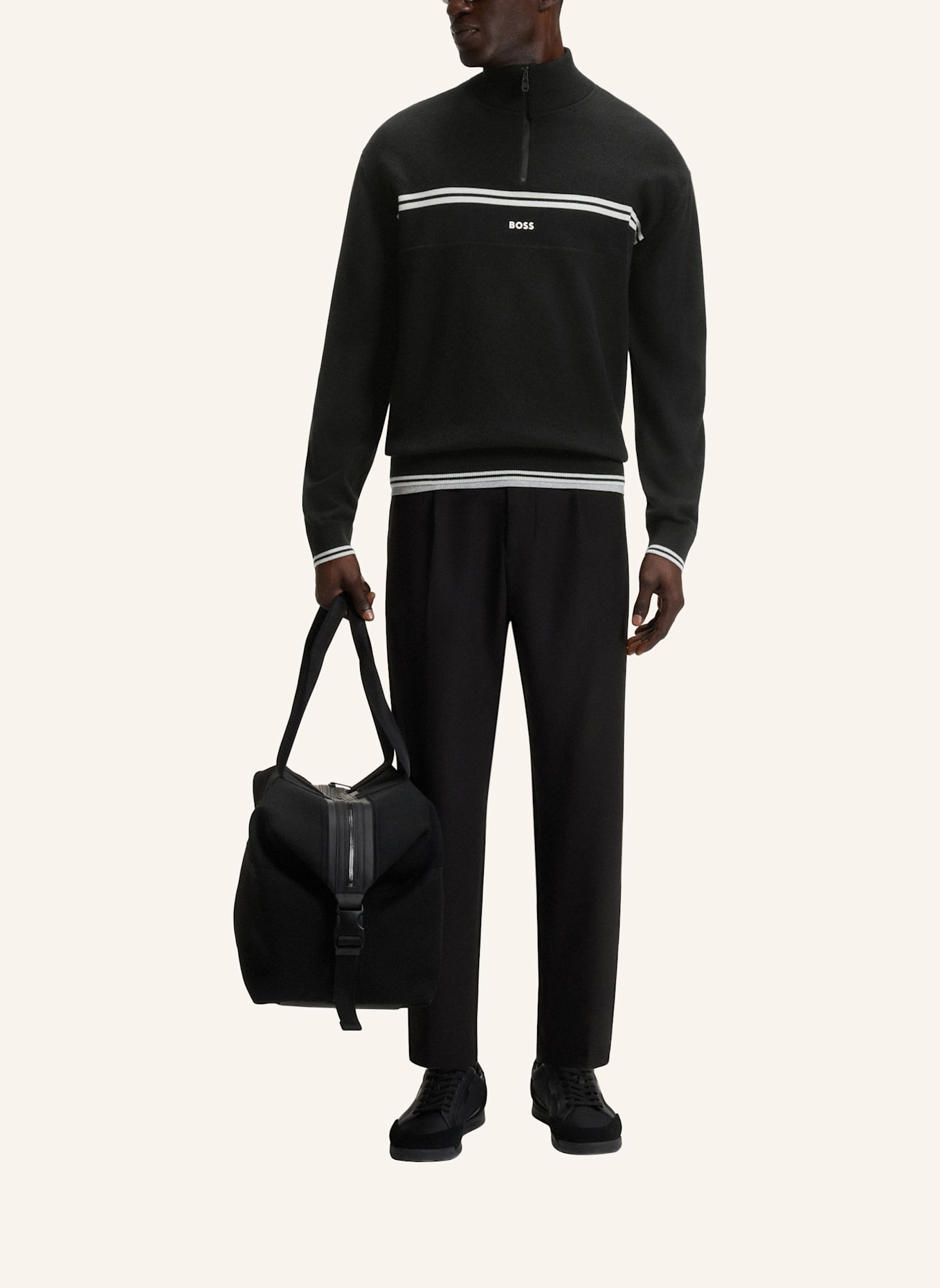 BOSS Pullover K_ZONE QZ Regular Fit: SCHWARZ