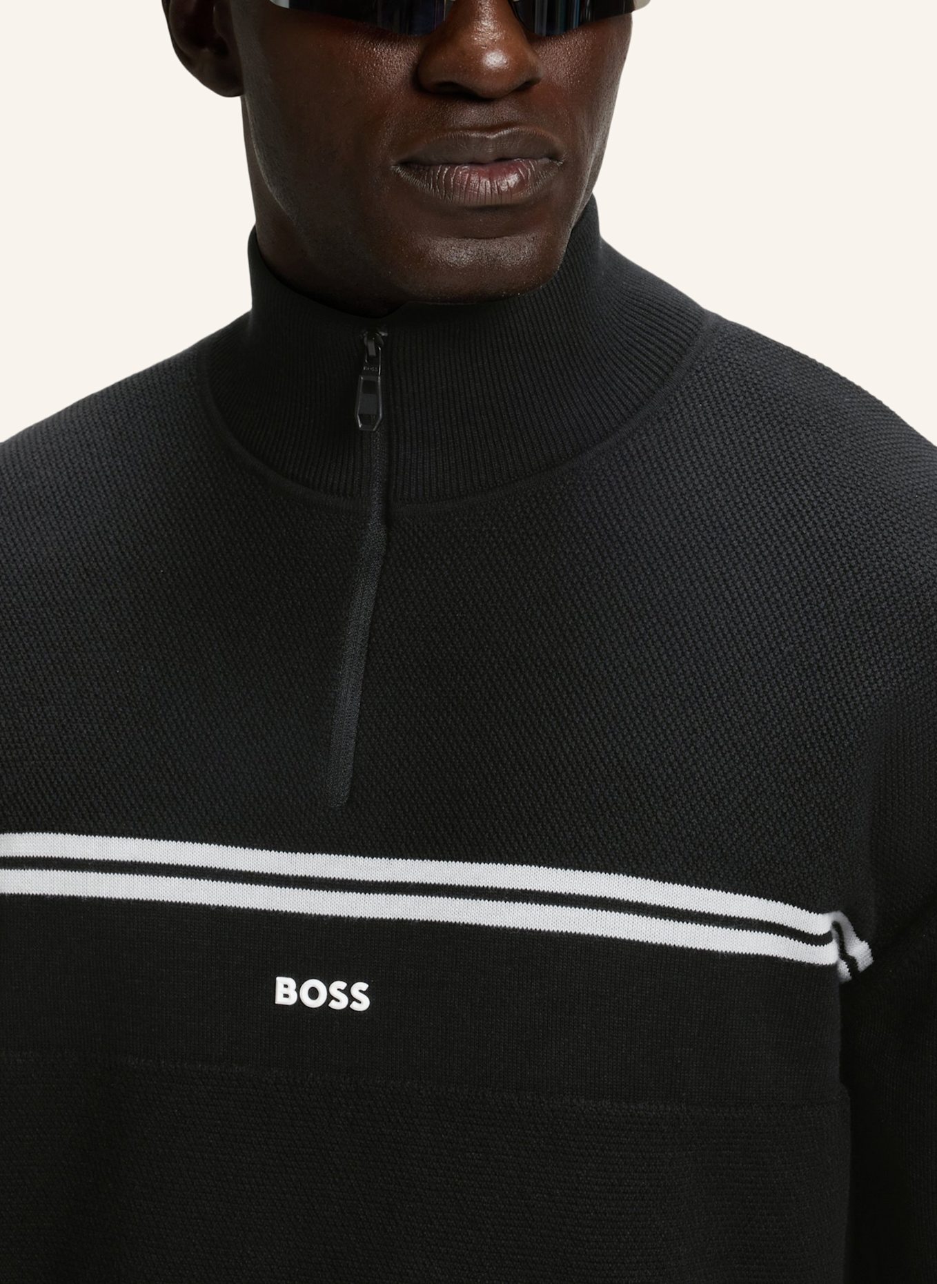 BOSS Pullover K_ZONE QZ Regular Fit: SCHWARZ
