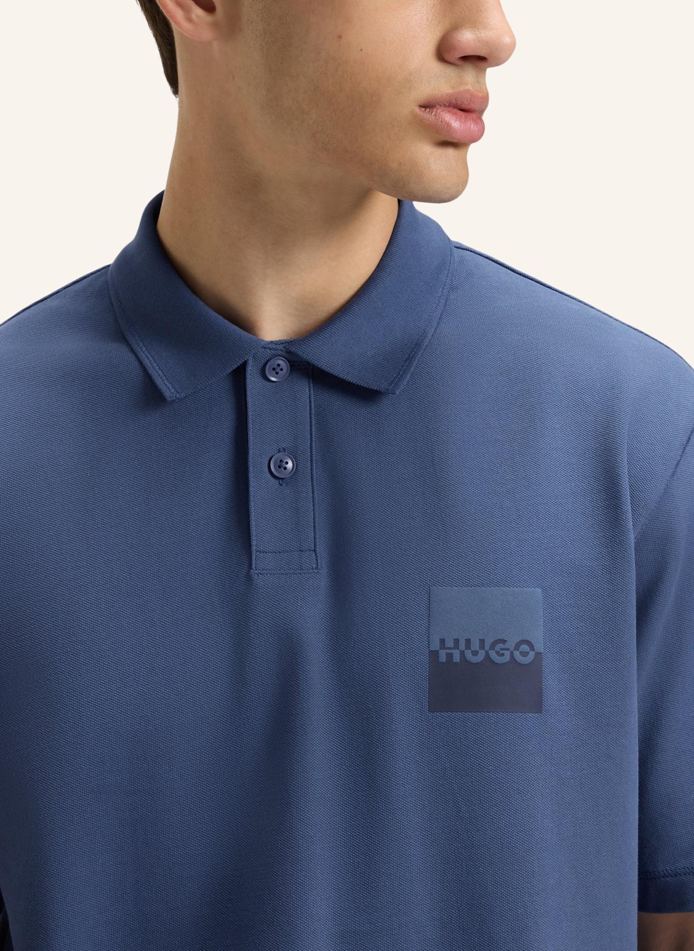 HUGO Poloshirt DUSPLITY Relaxed Fit: BLAU