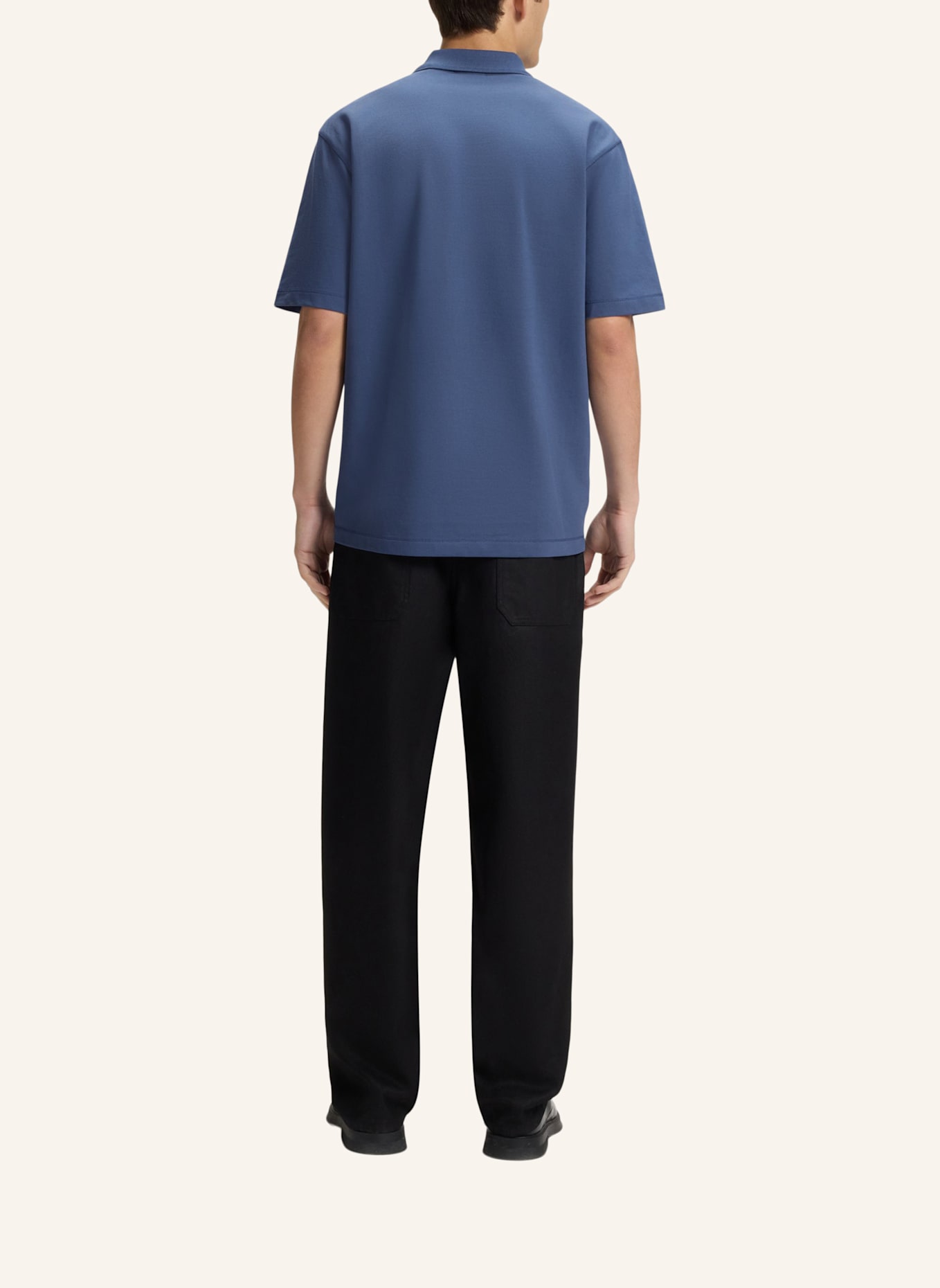 HUGO Poloshirt DUSPLITY Relaxed Fit: BLAU