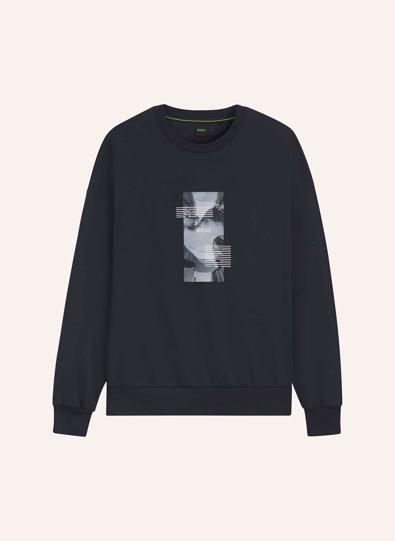 BOSS Sweatshirt STENSON ZONE Oversize Fit: DUNKELBLAU