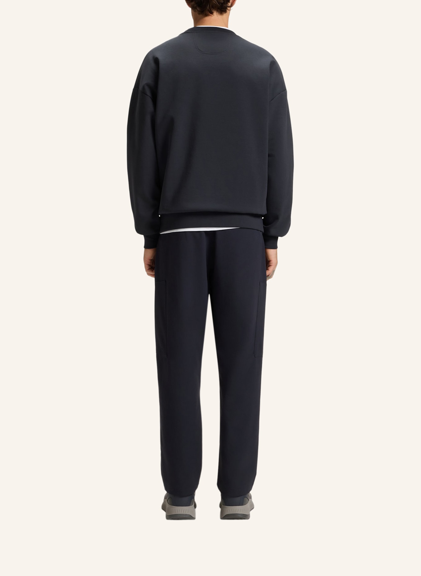 BOSS Sweatshirt STENSON ZONE Oversize Fit: DUNKELBLAU