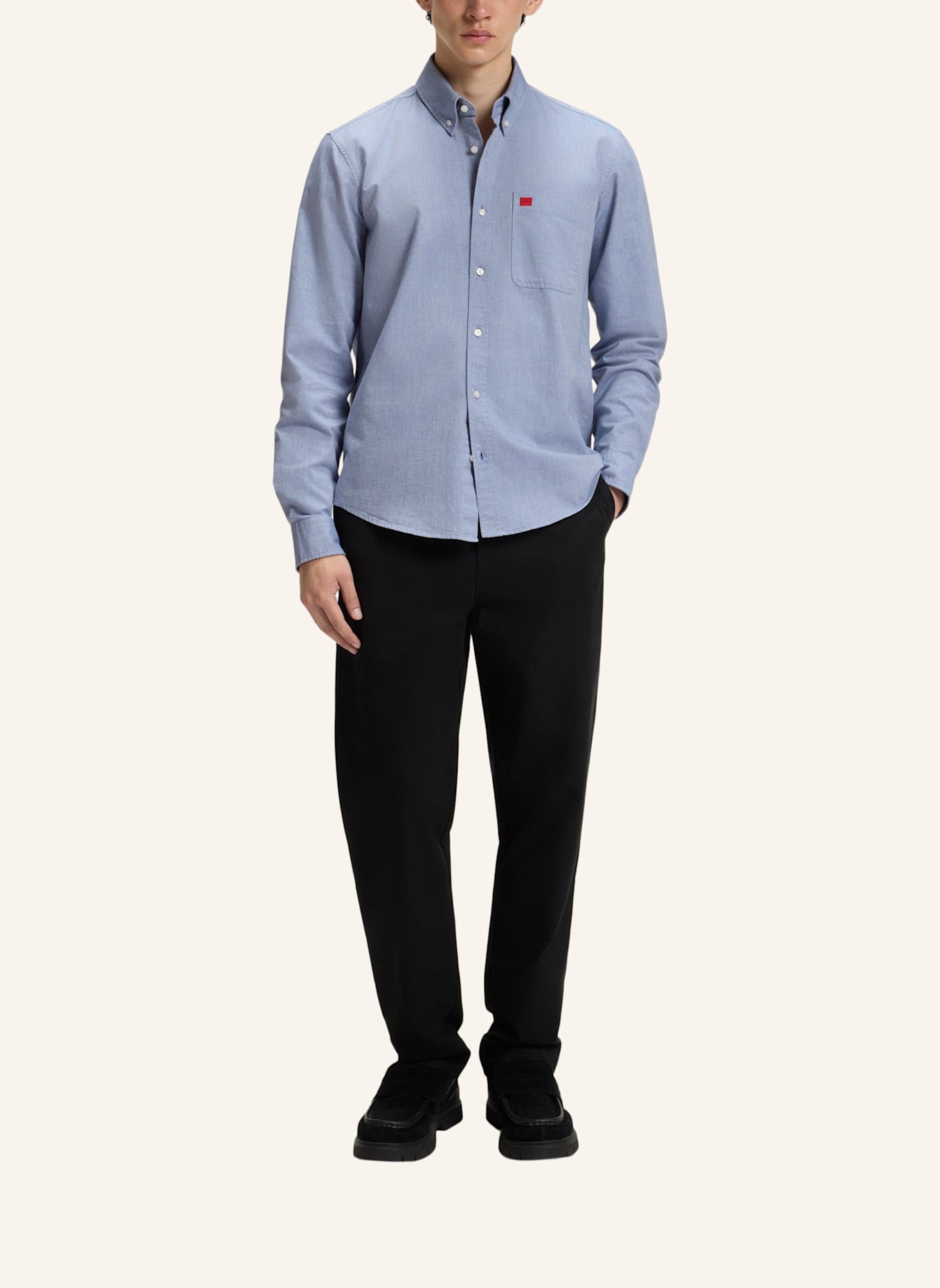 HUGO Business Hemd EVITO Slim Fit: BLAU