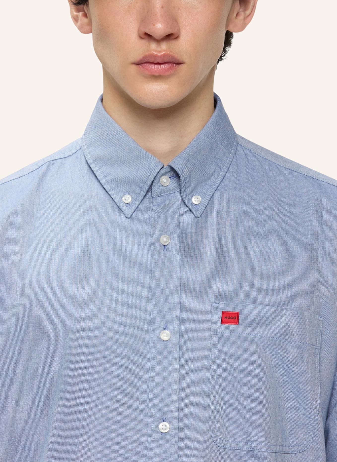 HUGO Business Hemd EVITO Slim Fit: BLAU