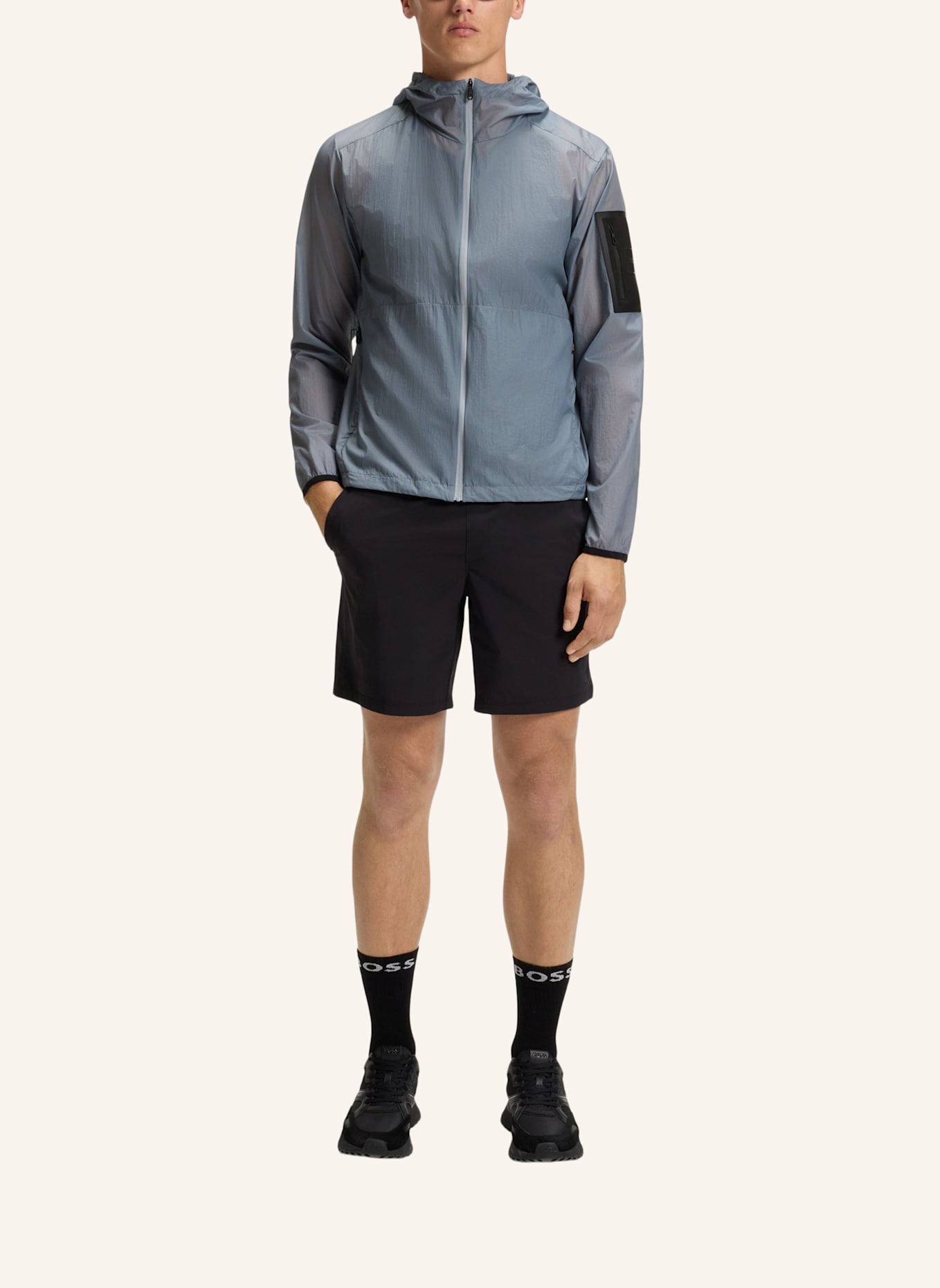 BOSS Casual Jacke J_AIRYNIX JACKET HD Regular Fit: DUNKELGRAU