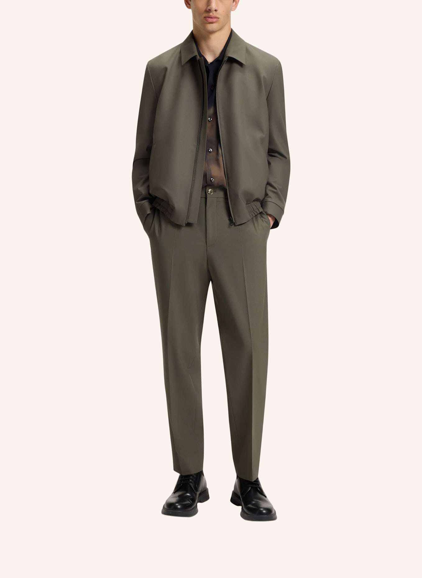 HUGO Business Hose GOS233F1X Slim Fit: GRÜN