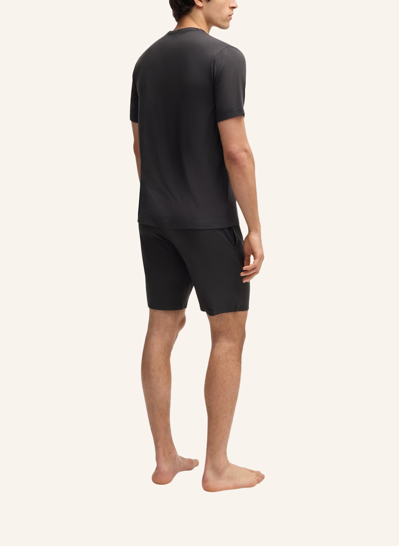 BOSS Pyjama-Set BAMBOO SHORT SET Regular Fit: DUNKELGRAU