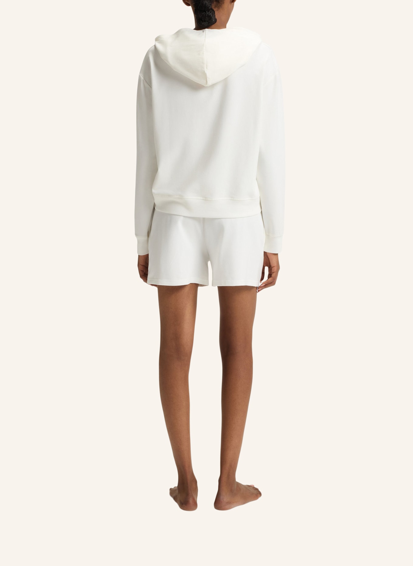 HUGO Loungewear Oberteil SHUFFLE_HOODIE Relaxed Fit: WEISS