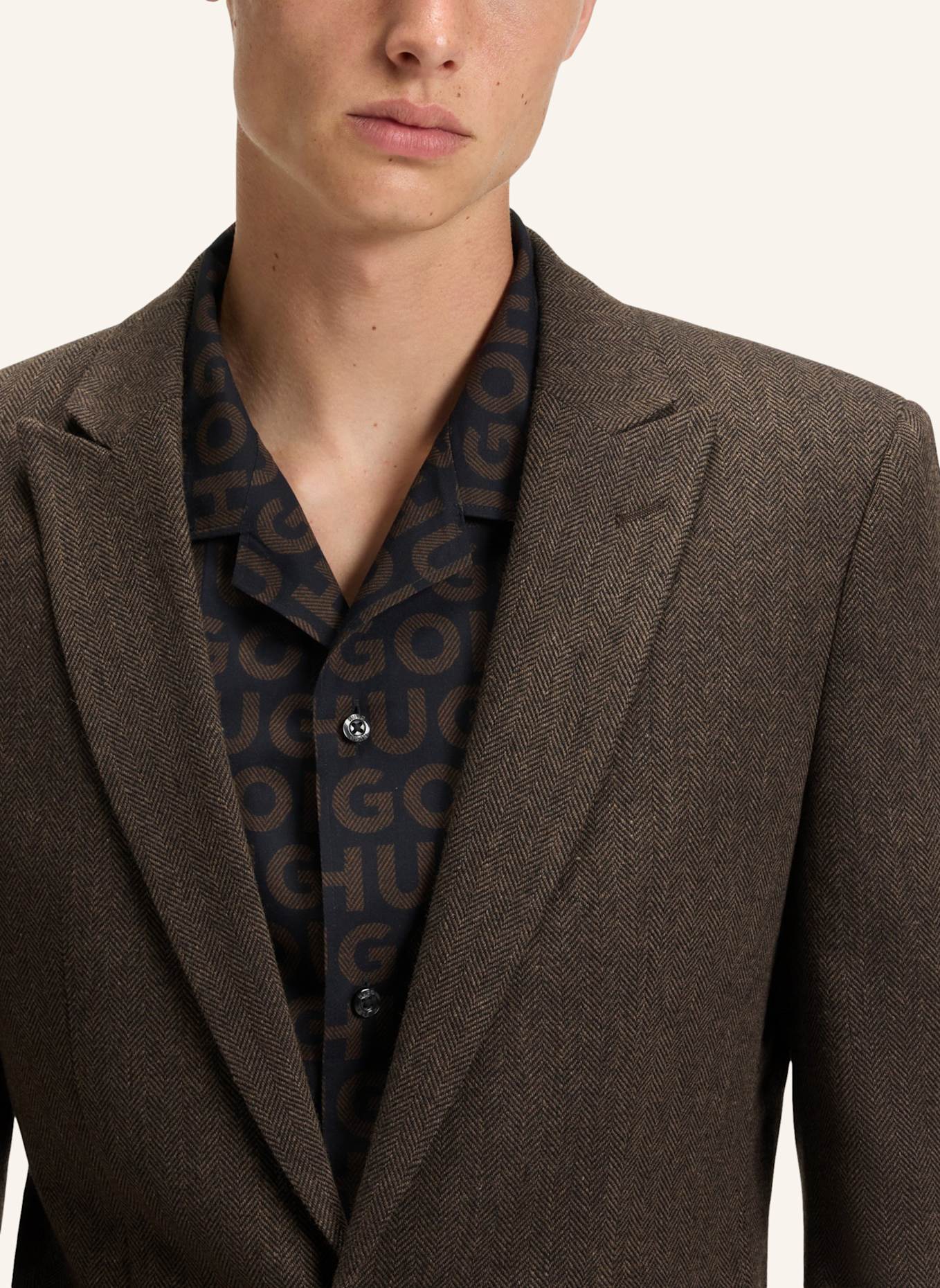 HUGO Blazer ARTI253F1X Extra-Slim Fit: BRAUN