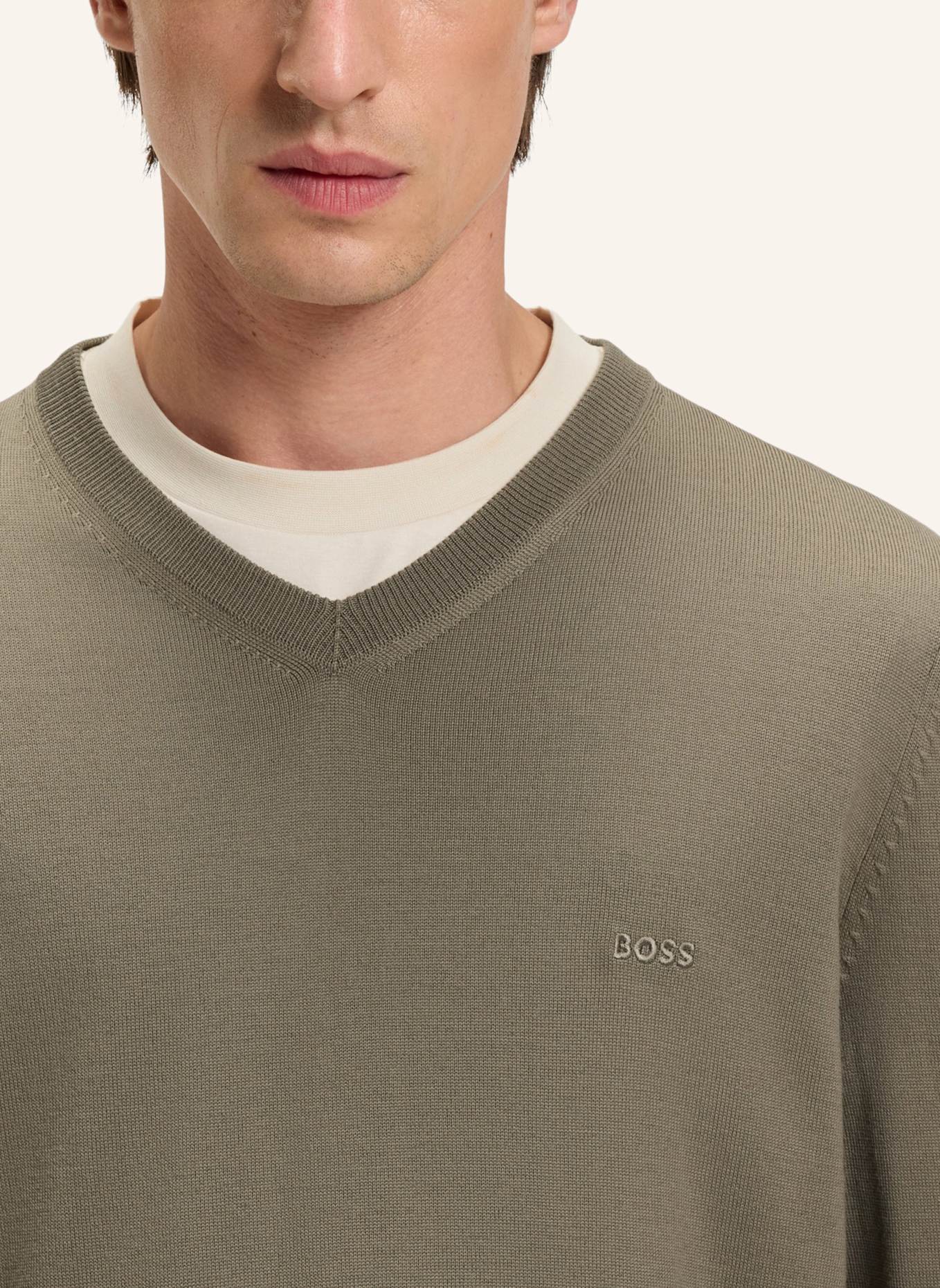BOSS Pullover BARAM-L Regular Fit: BRAUN