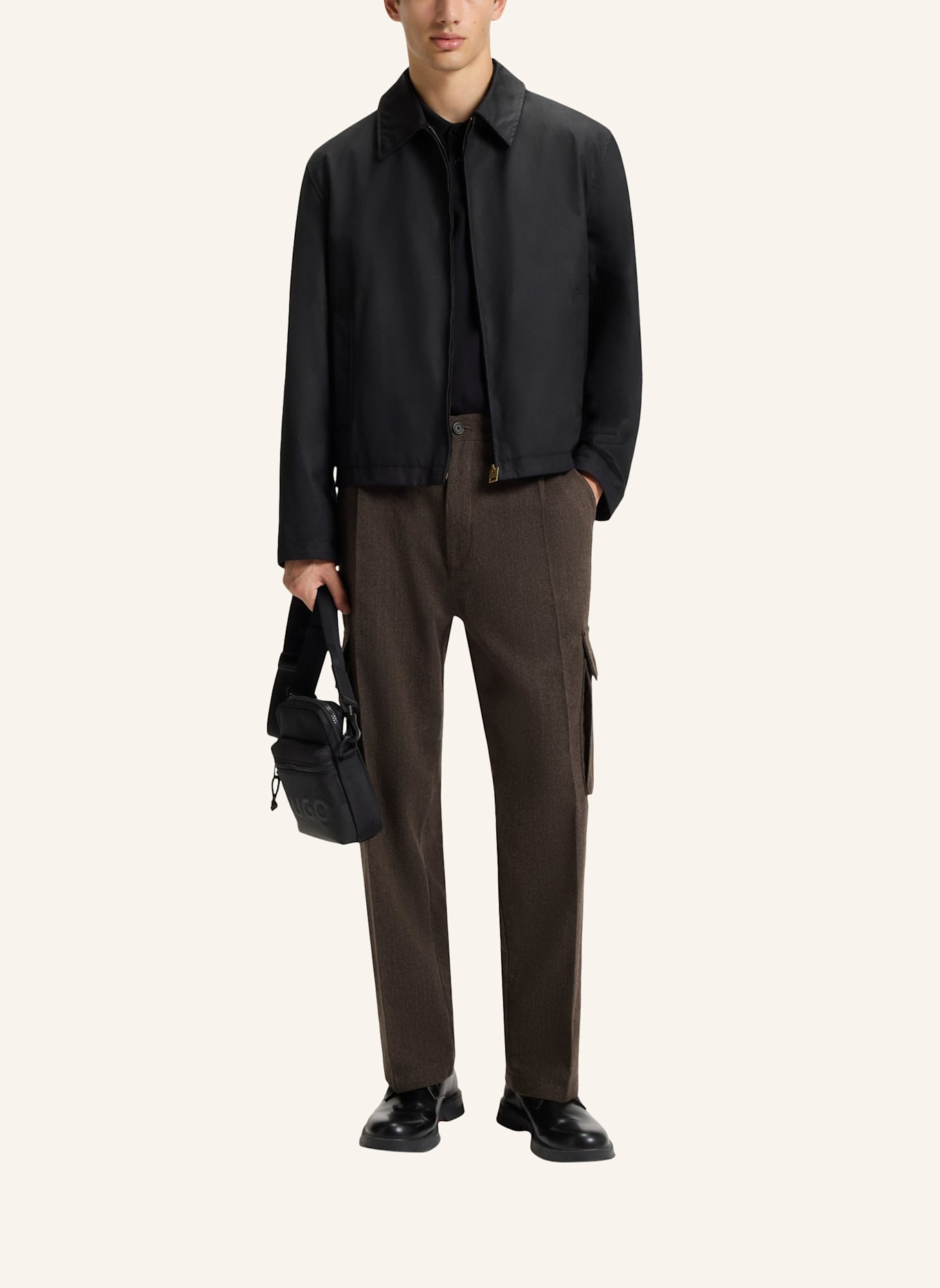 HUGO Casual Hose GRAYSEN253 Slim Fit: BRAUN