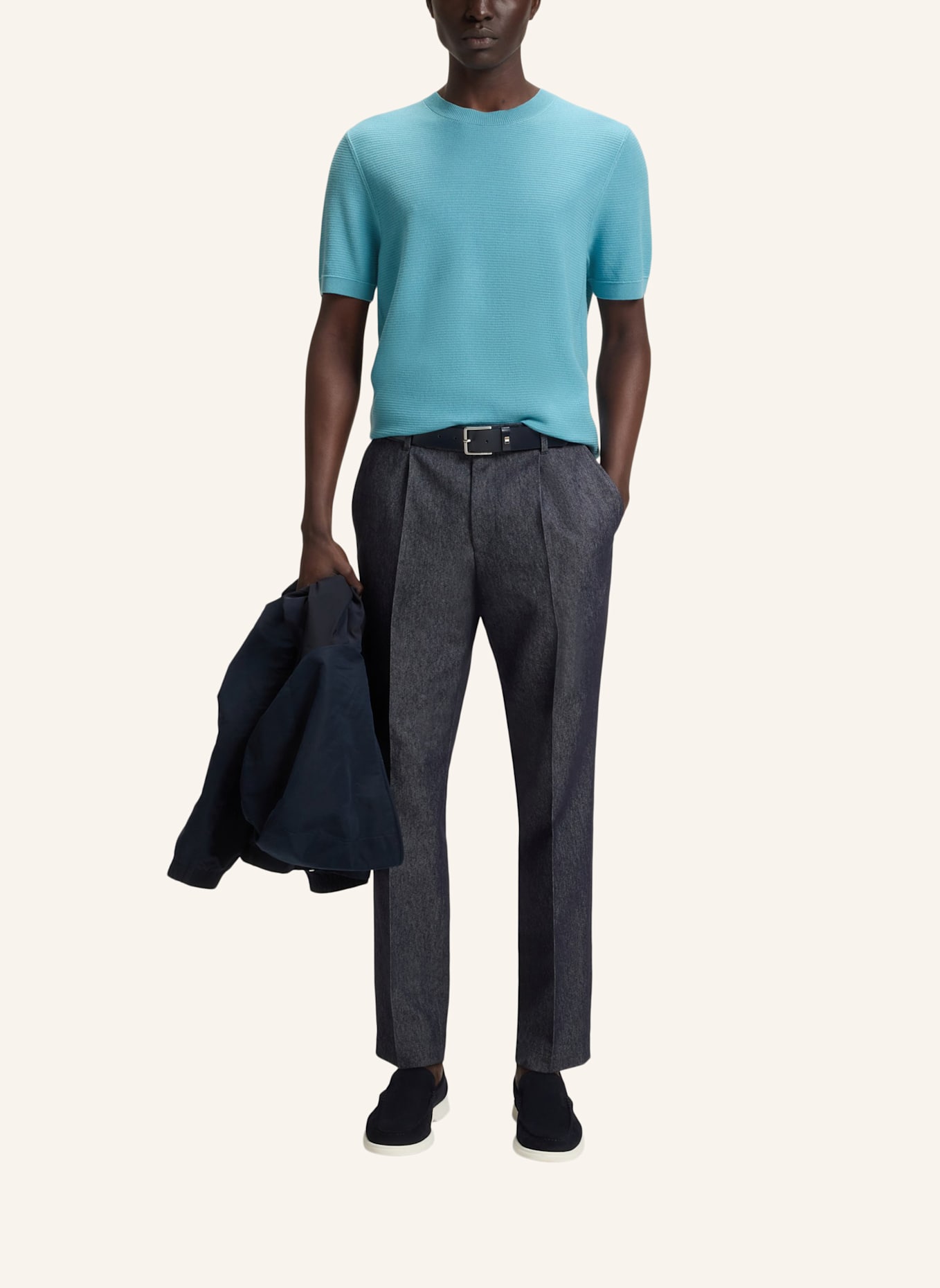 BOSS Pullover H-IANNI Regular Fit: HELLBLAU