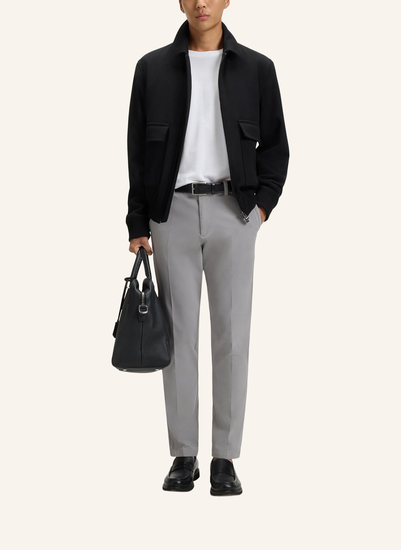 BOSS Casual Hose H-KAITON1 Slim Fit: GRAU